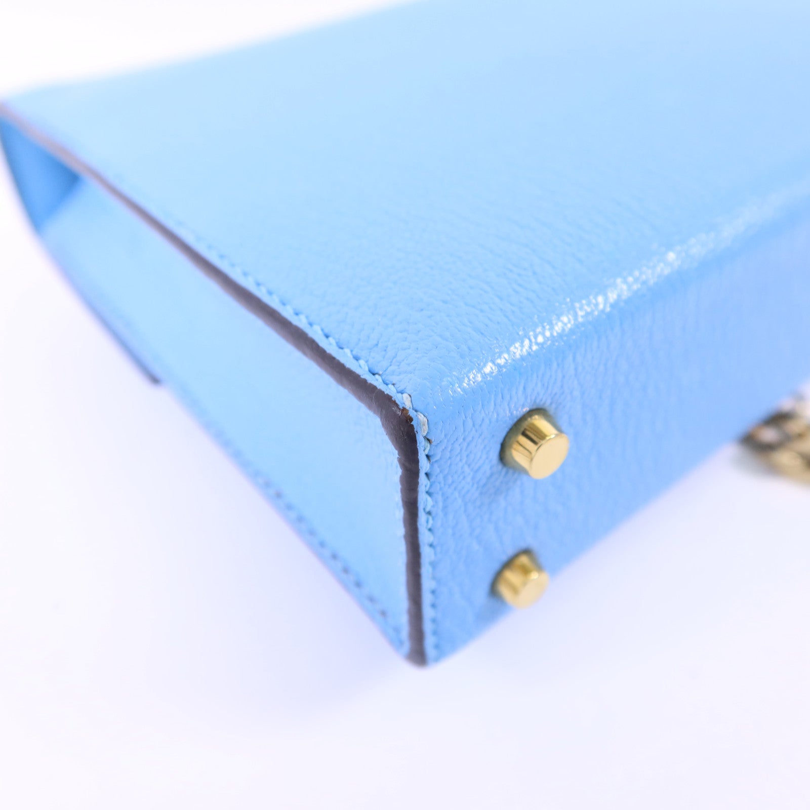 HERMES Chevre皮革Verrou Mini金扣鏈帶肩背袋