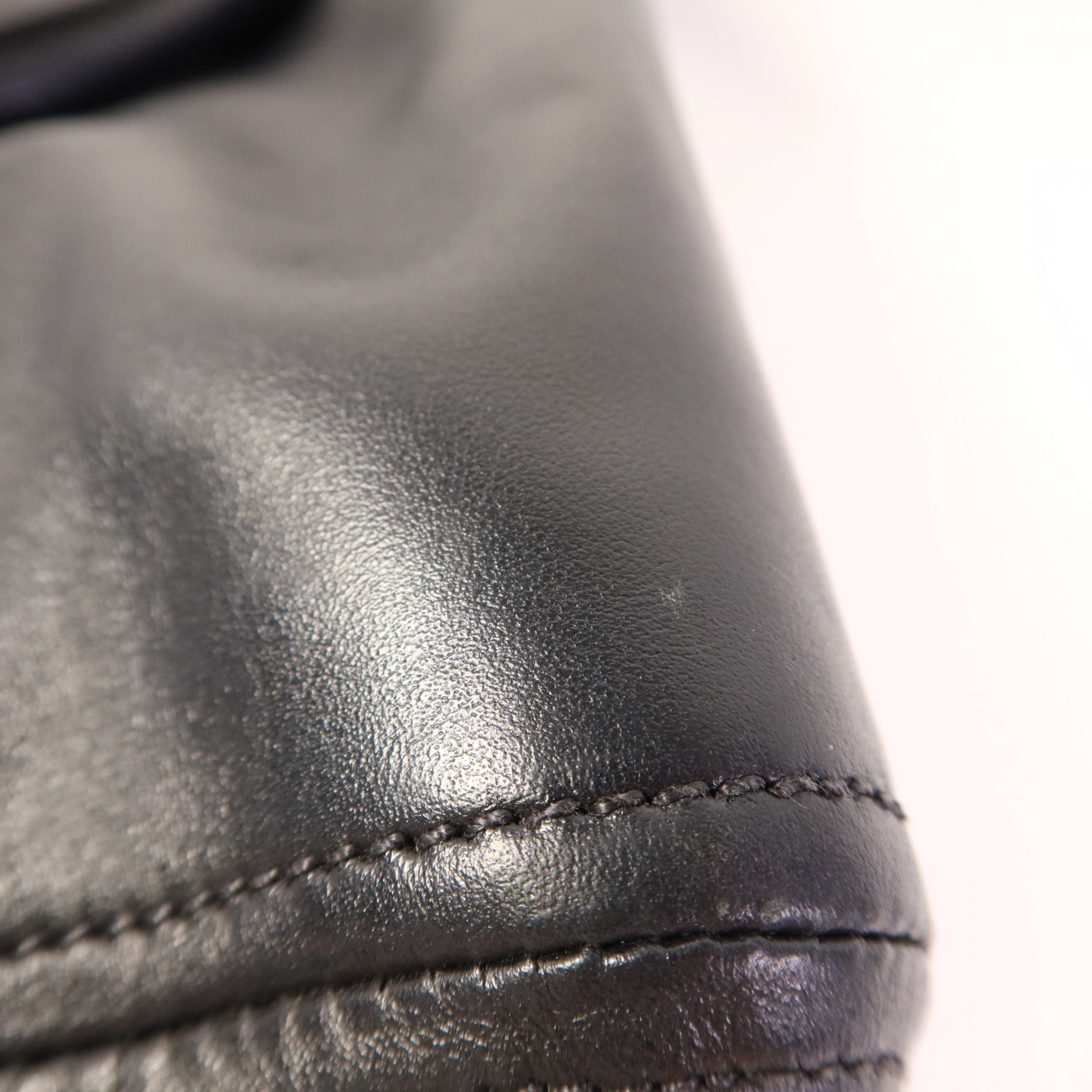 PRADA 牛皮皮革Shoulder Bag銀扣手挽肩背兩用袋