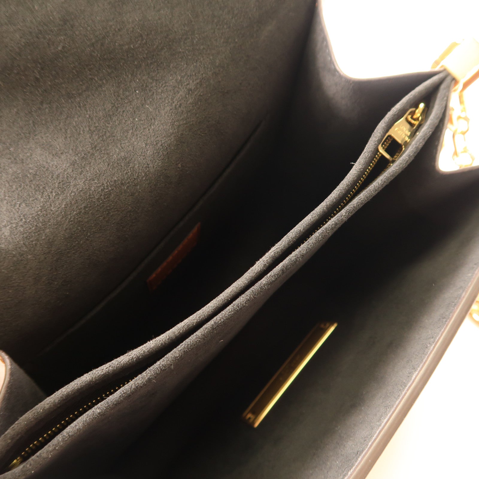 LOUIS VUITTON Monogram Reverse Dauphine MM金扣肩背兩用袋啡色
