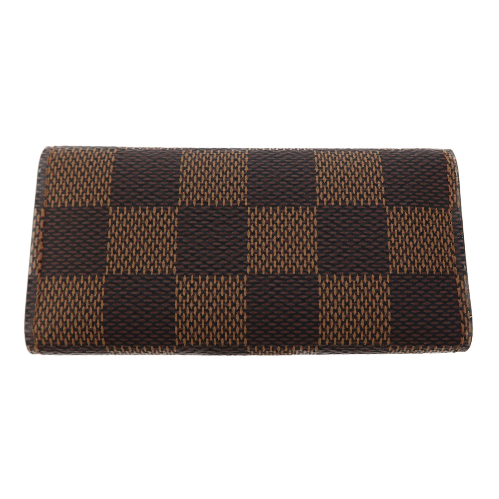 LOUIS VUITTON Damier Key Case金扣鎖匙扣棕色