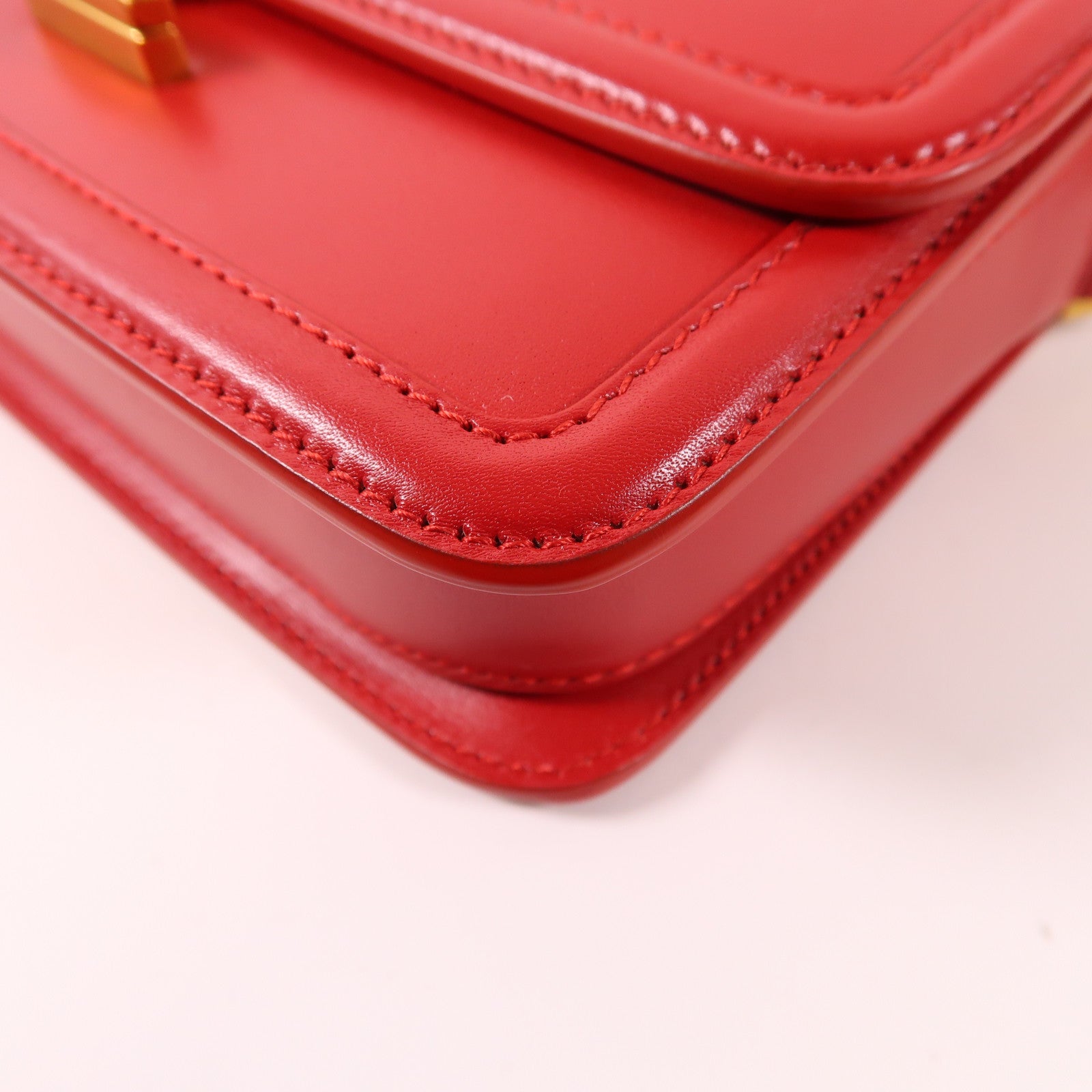 SAINT LAURENT 【激減優惠】牛皮皮革Solferino Box金扣肩背袋