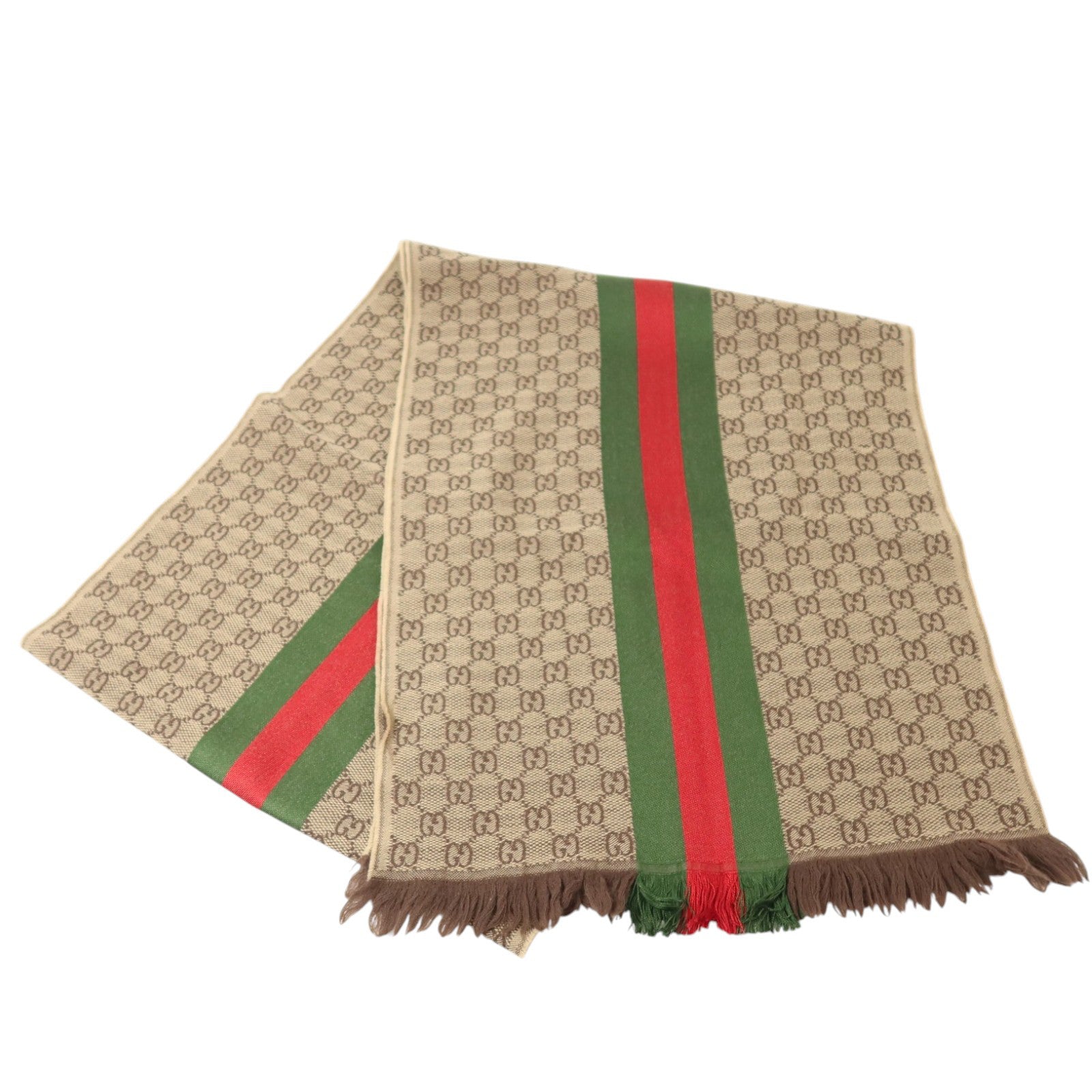 GUCCI 羊毛/絲質Scarf 180x37cm絲巾