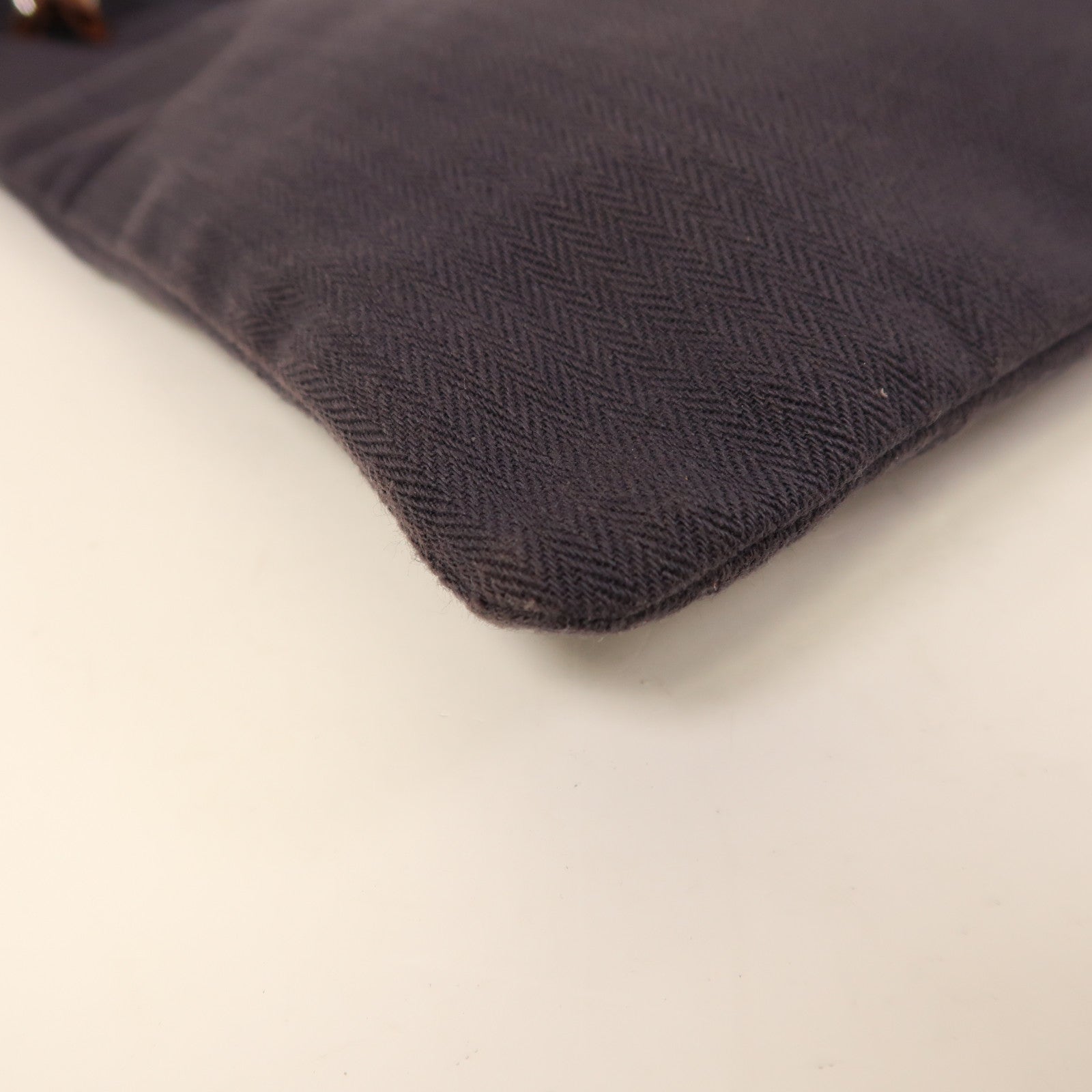 HERMES 帆布Aline銀扣肩背袋藍色