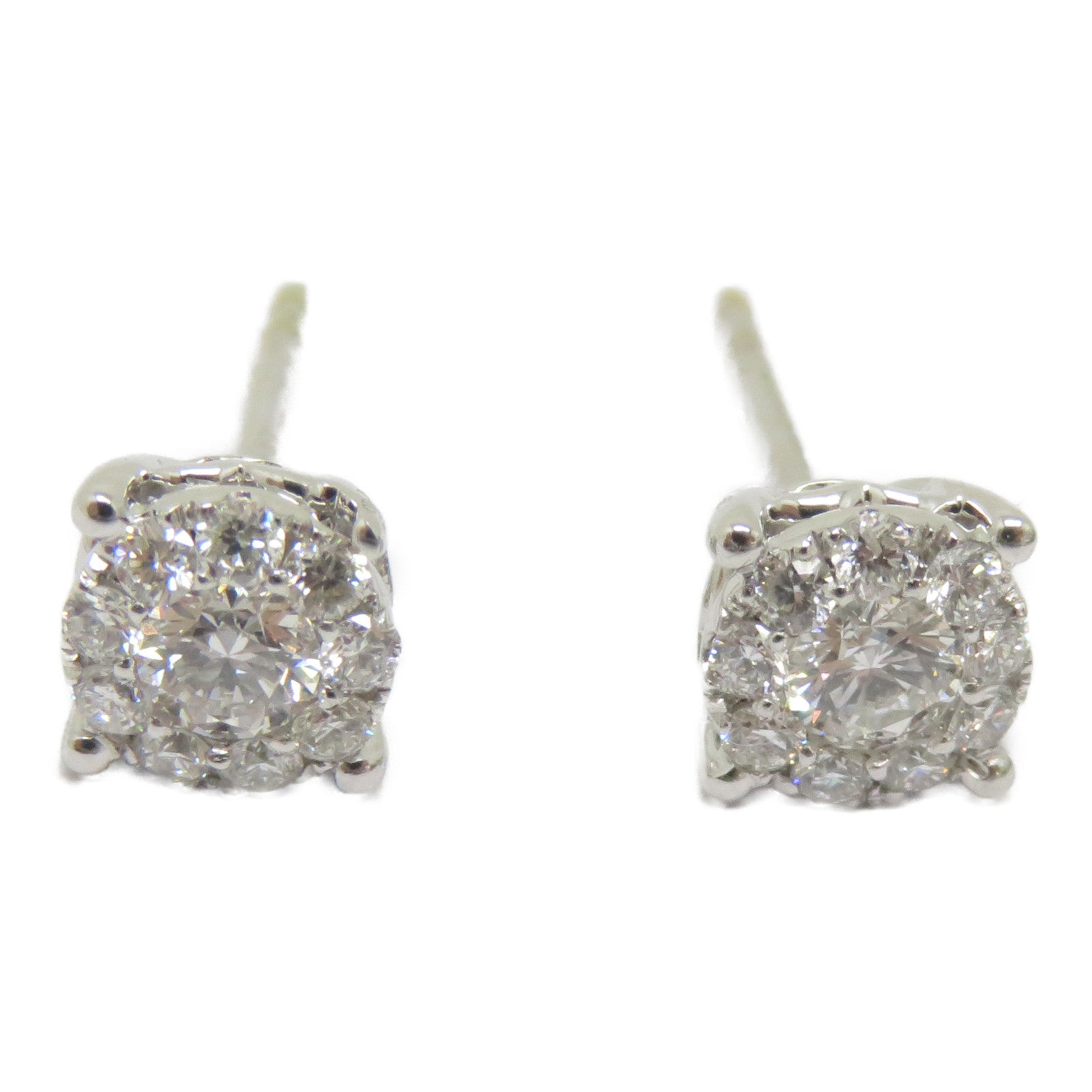JEWELRY 18K白金Diamond Earrings 0.099ct/0.104ct鑽石耳環