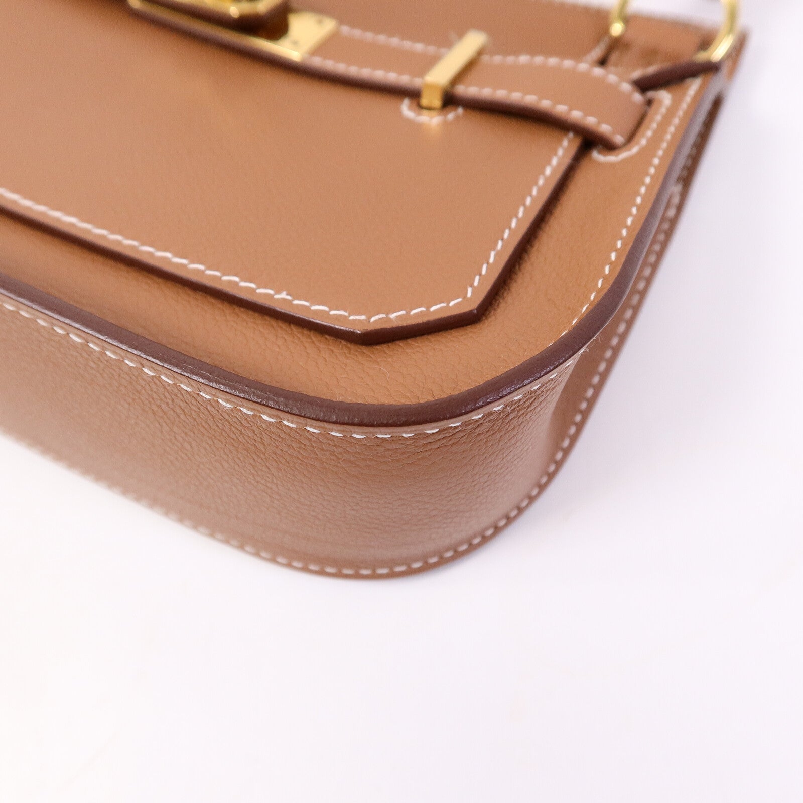 HERMES Evercolor皮革Mini Jypsiere肩背袋Gold