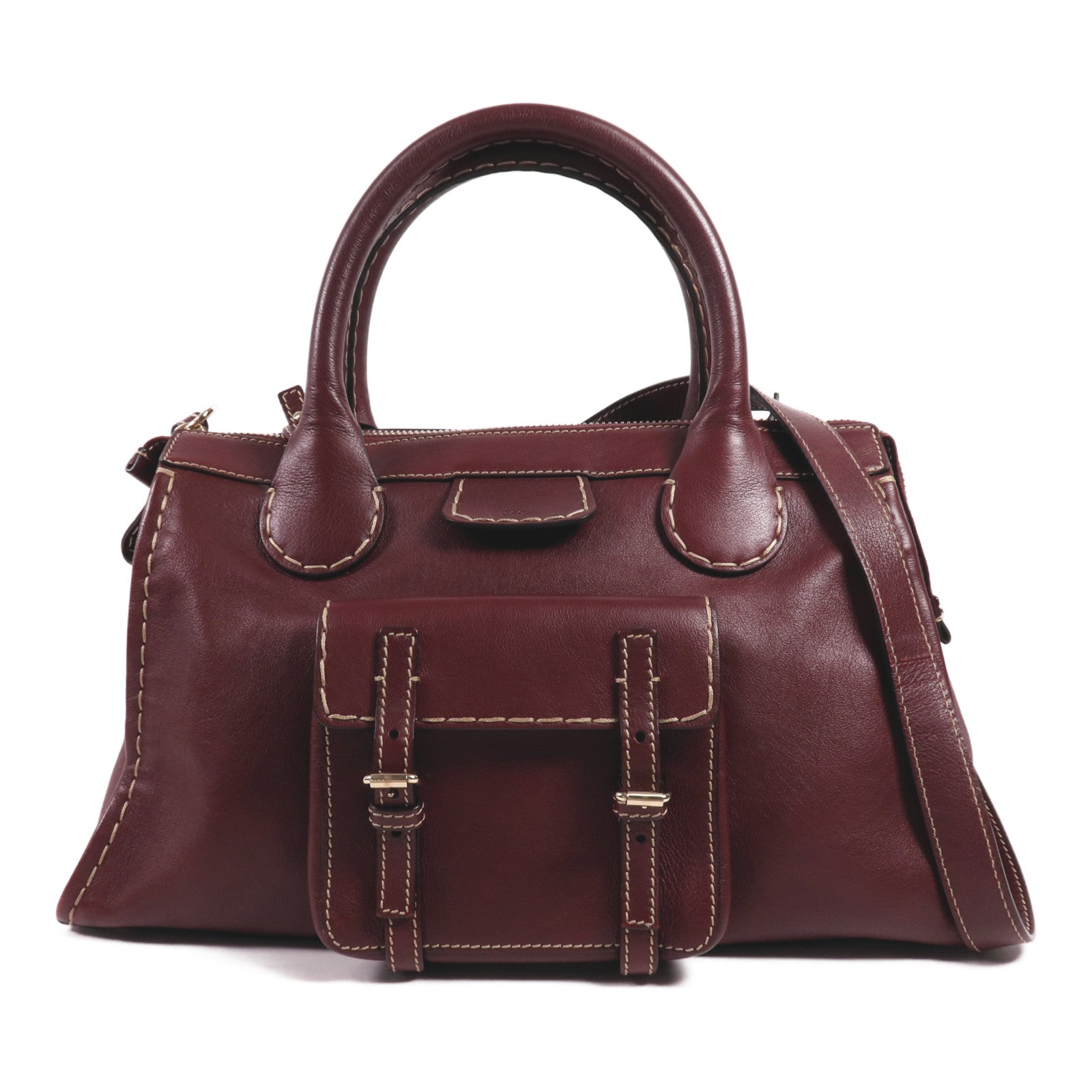 Chloe 【激減優惠】牛皮皮革Edith Handle Bag金扣肩背袋
