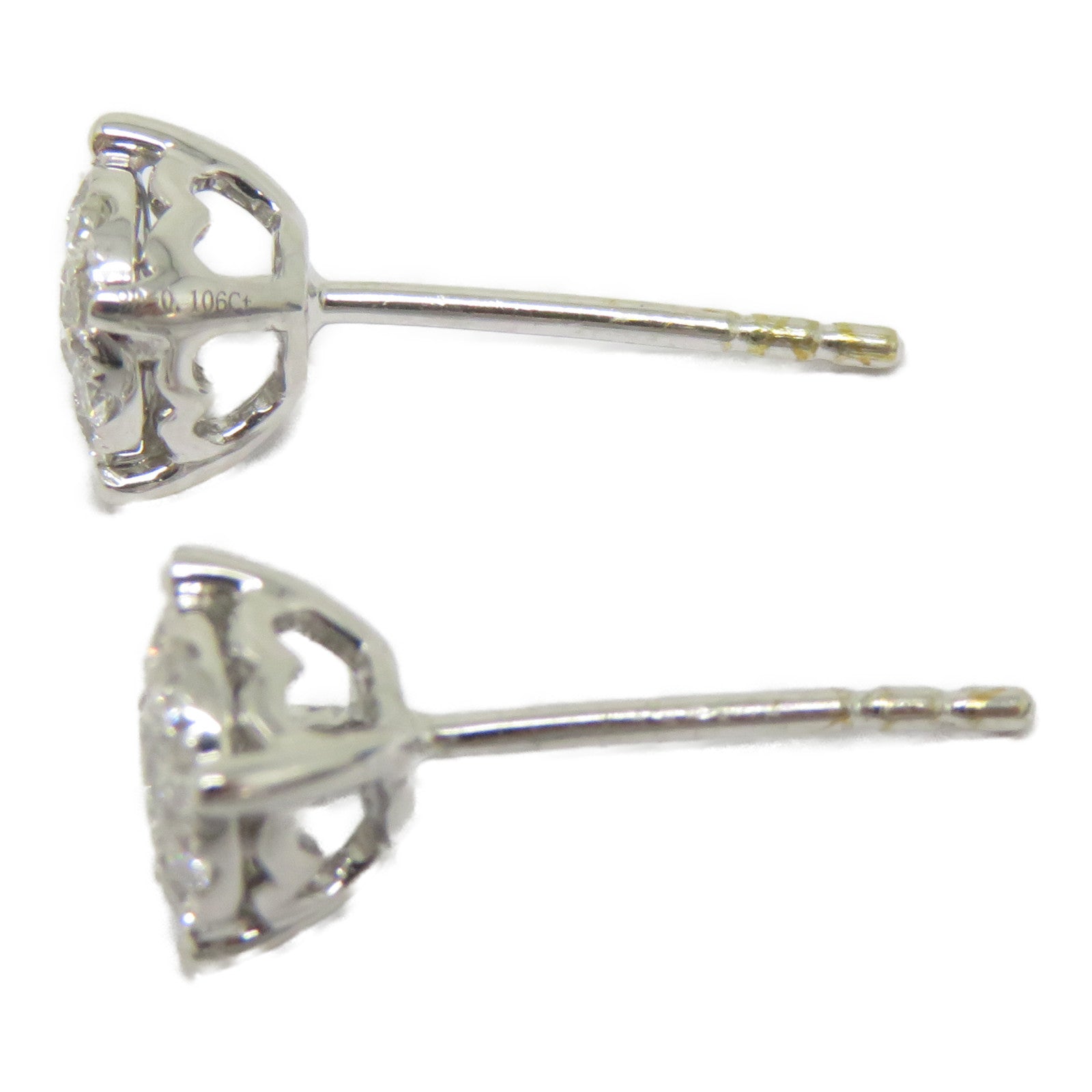 JEWELRY 18K白金Diamond Earrings 0.099ct/0.104ct鑽石耳環