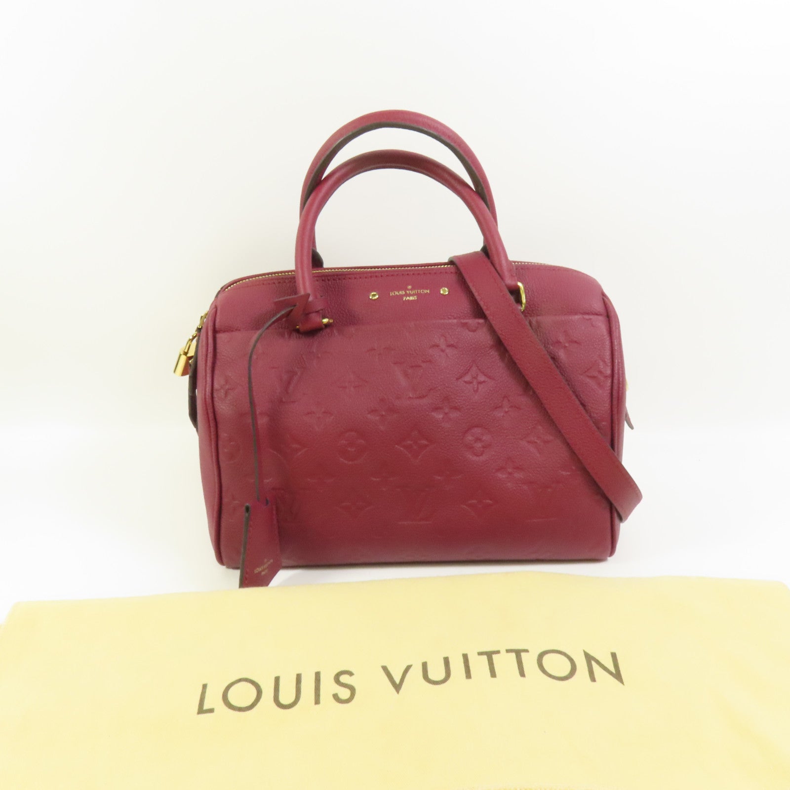 LOUIS VUITTON 【激減優惠】Monogram Empreinte Speedy Bandouliere 25金扣手挽肩背兩用袋