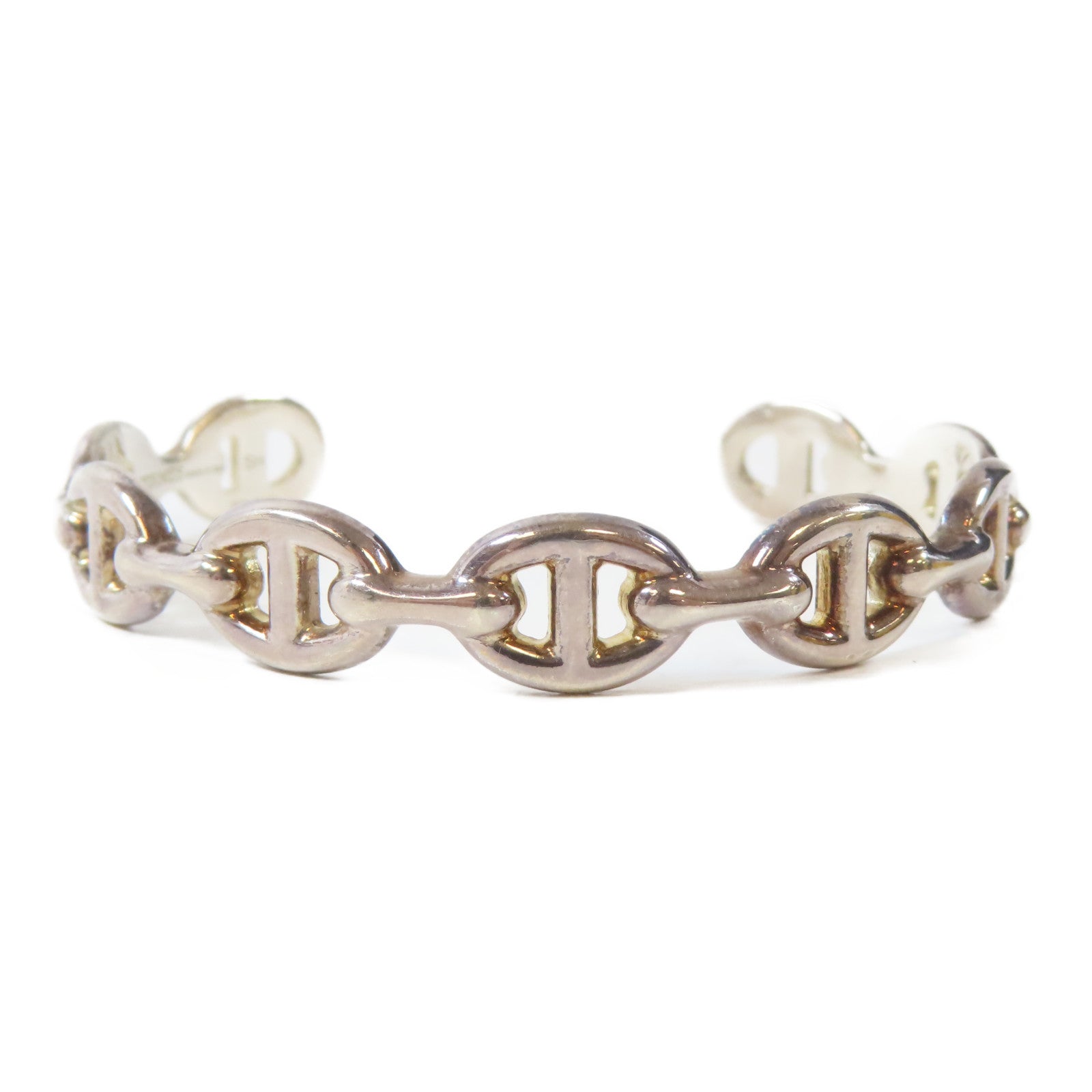 HERMES 925純銀Chaine D'ancre Enchainee Bracelet#16cm