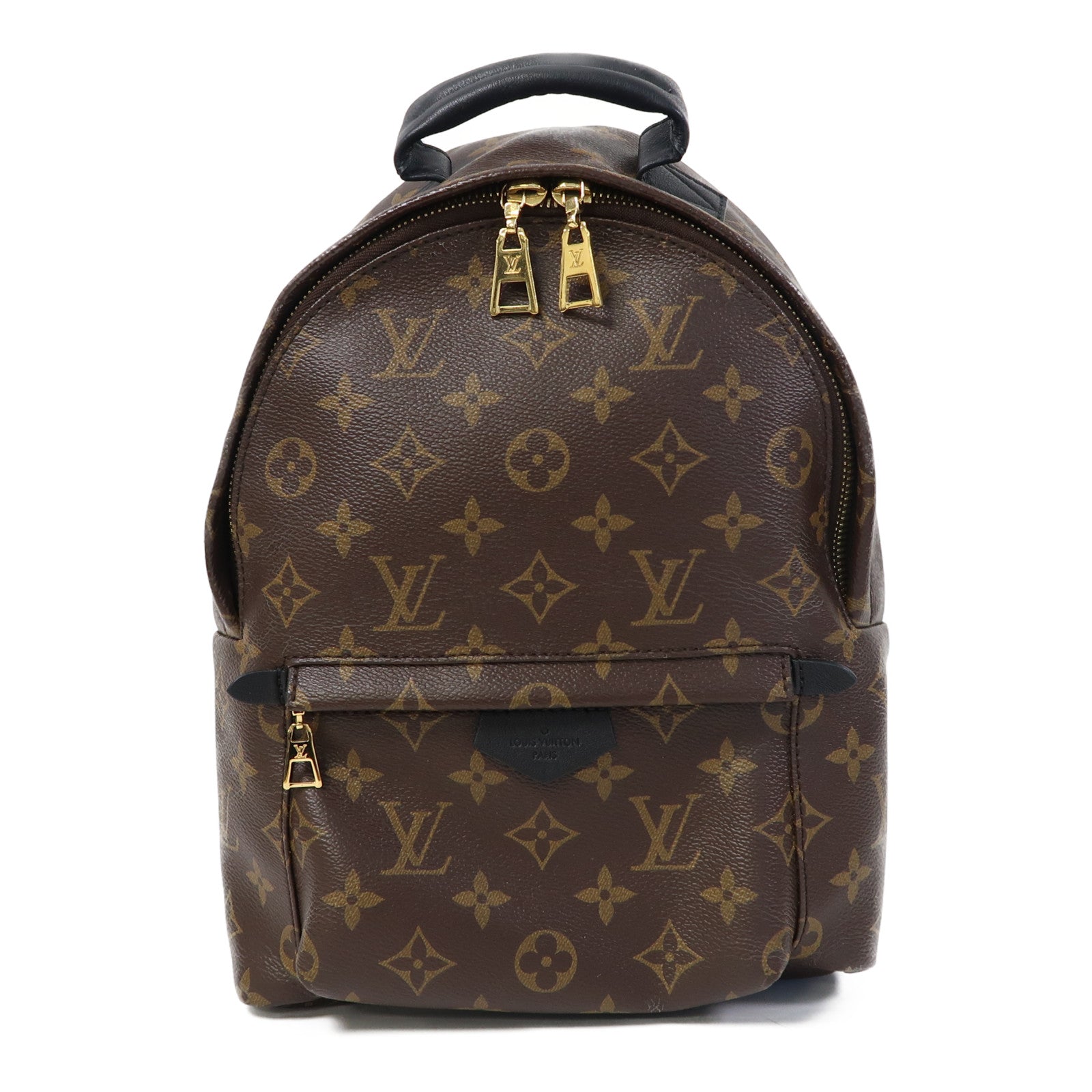 LOUIS VUITTON Monogram Palm Springs金扣背包啡色