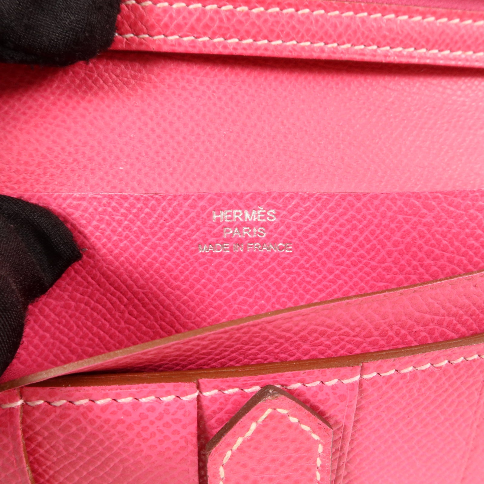 HERMES Epsom皮革Bearn W Snap長錢包Tosca/Rose Tyrien