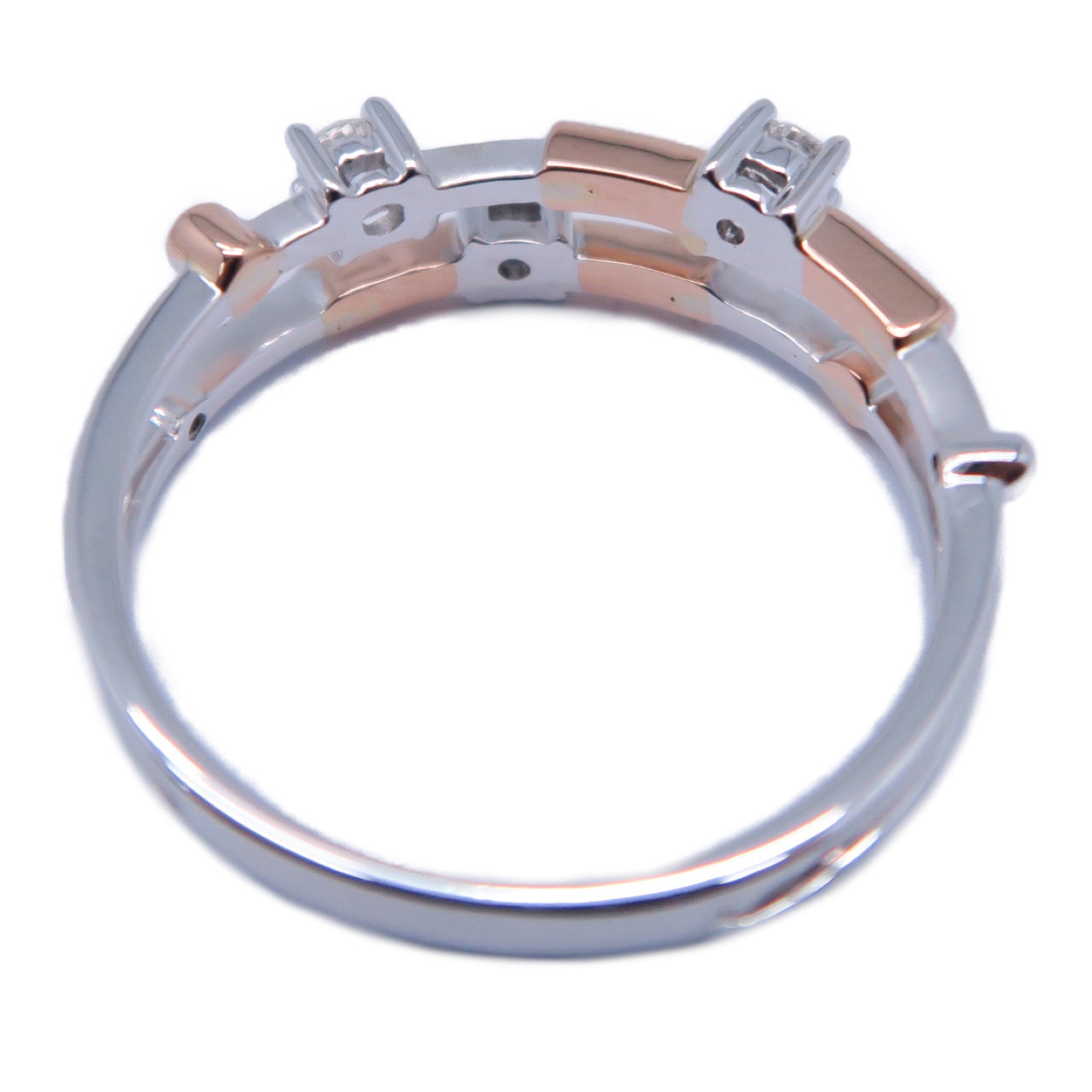 JEWELRY 【激減優惠】18K白金/18K玫瑰金Diamond Ring 0.13ct鑽石戒指US#5.75