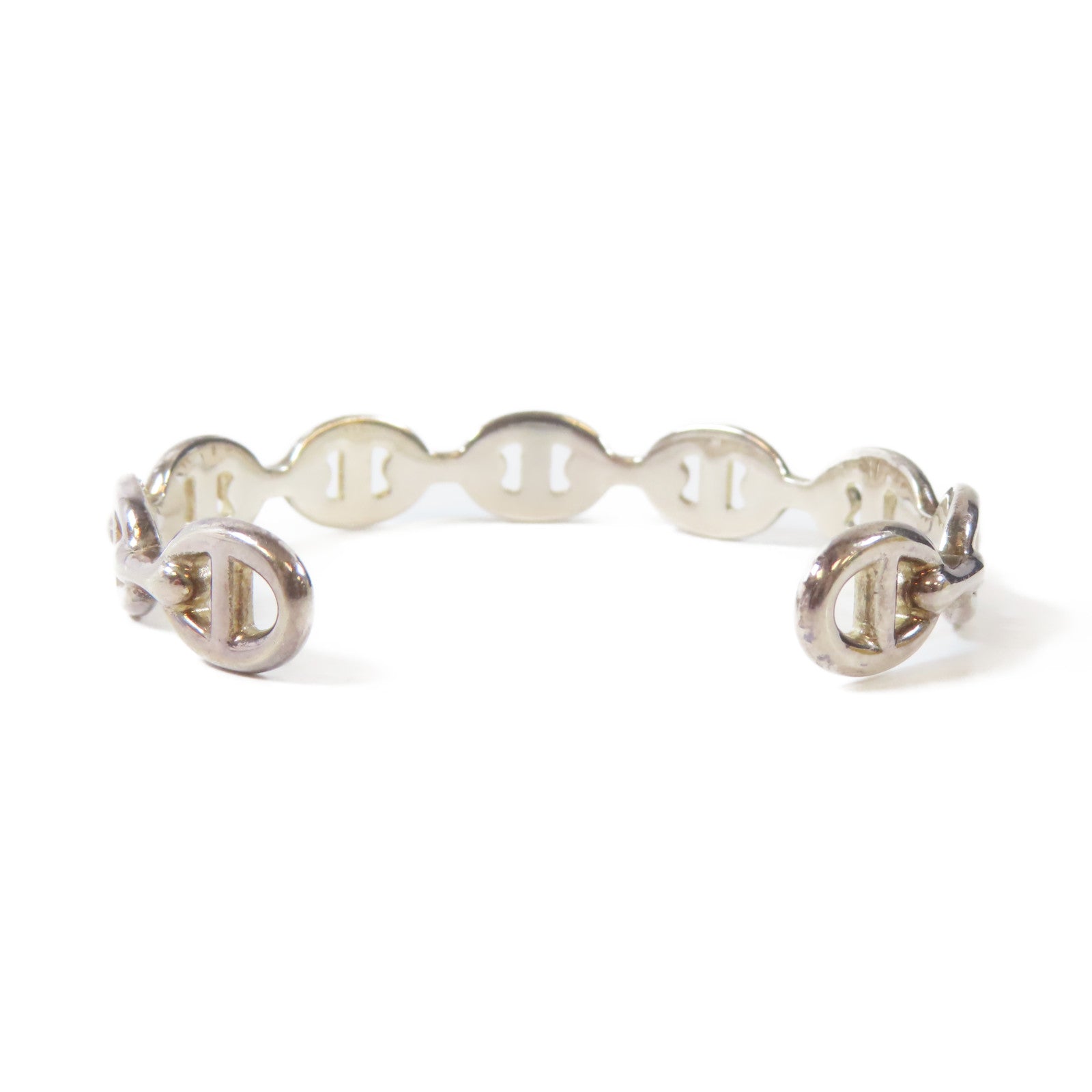HERMES 925純銀Chaine D'ancre Enchainee Bracelet#16cm