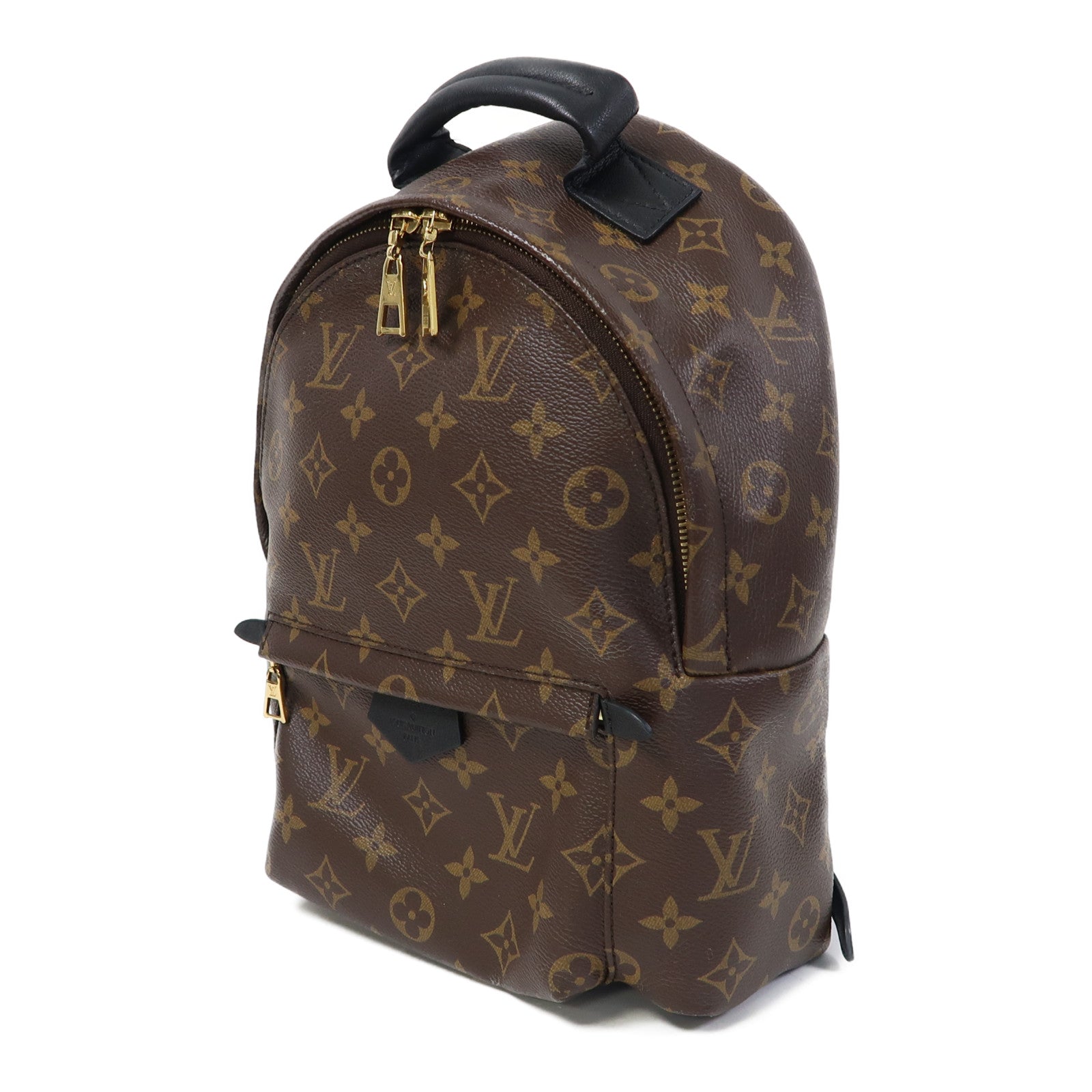 LOUIS VUITTON Monogram Palm Springs金扣背包啡色