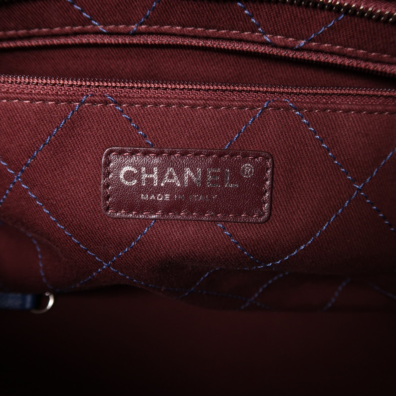 CHANEL 【激減優惠】牛皮皮革Tote Bag銀扣鏈帶肩背袋