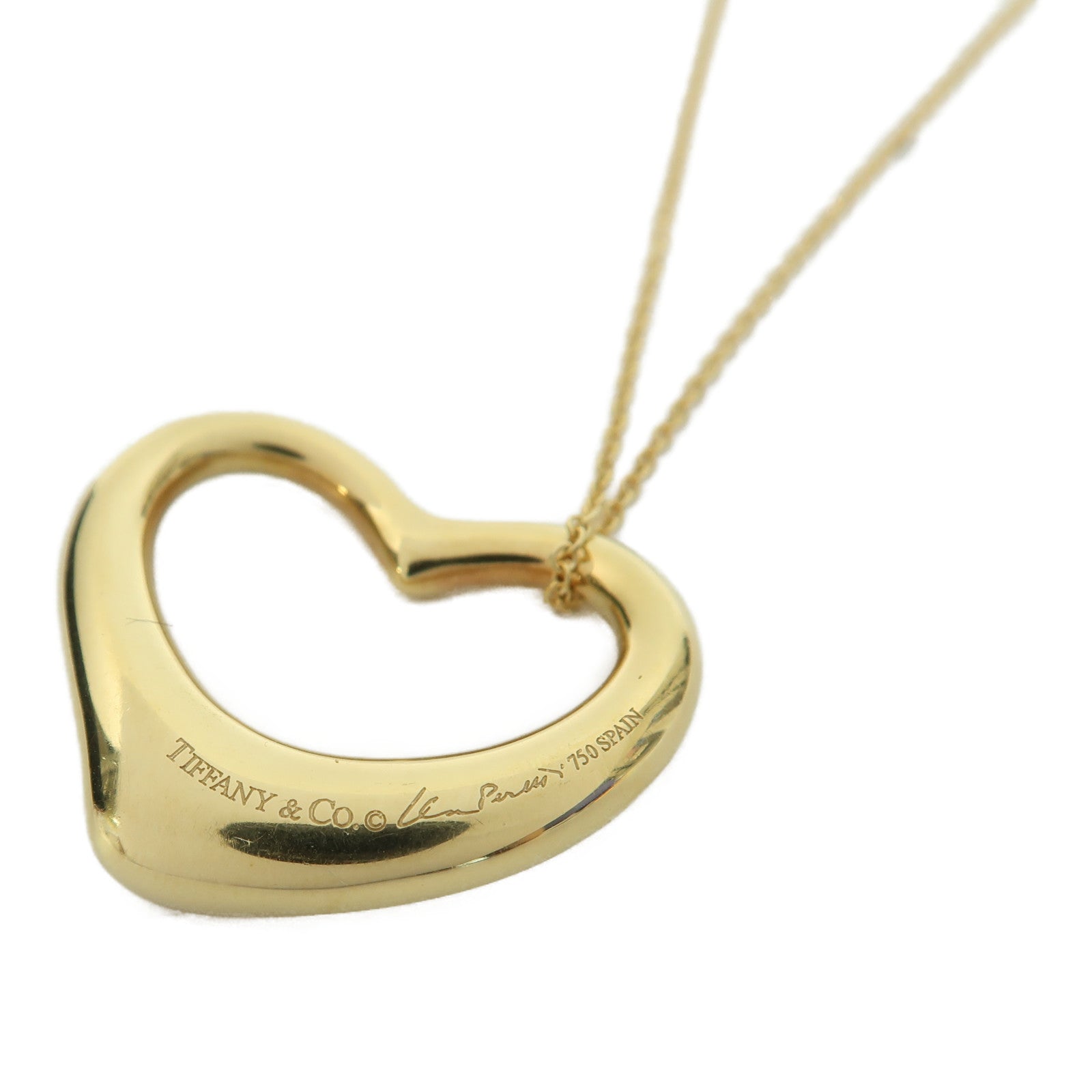 TIFFANY＆CO 【激減優惠】18K黃金Open Heart Necklace項鍊