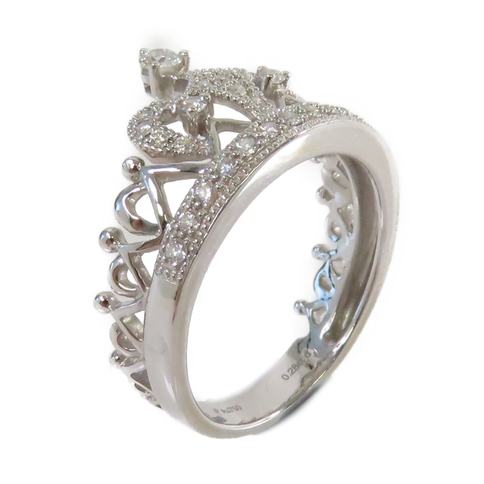 JEWELRY **【激減優惠】18K白金/0.28ct鑽石Diamond Ring戒指US#5.75