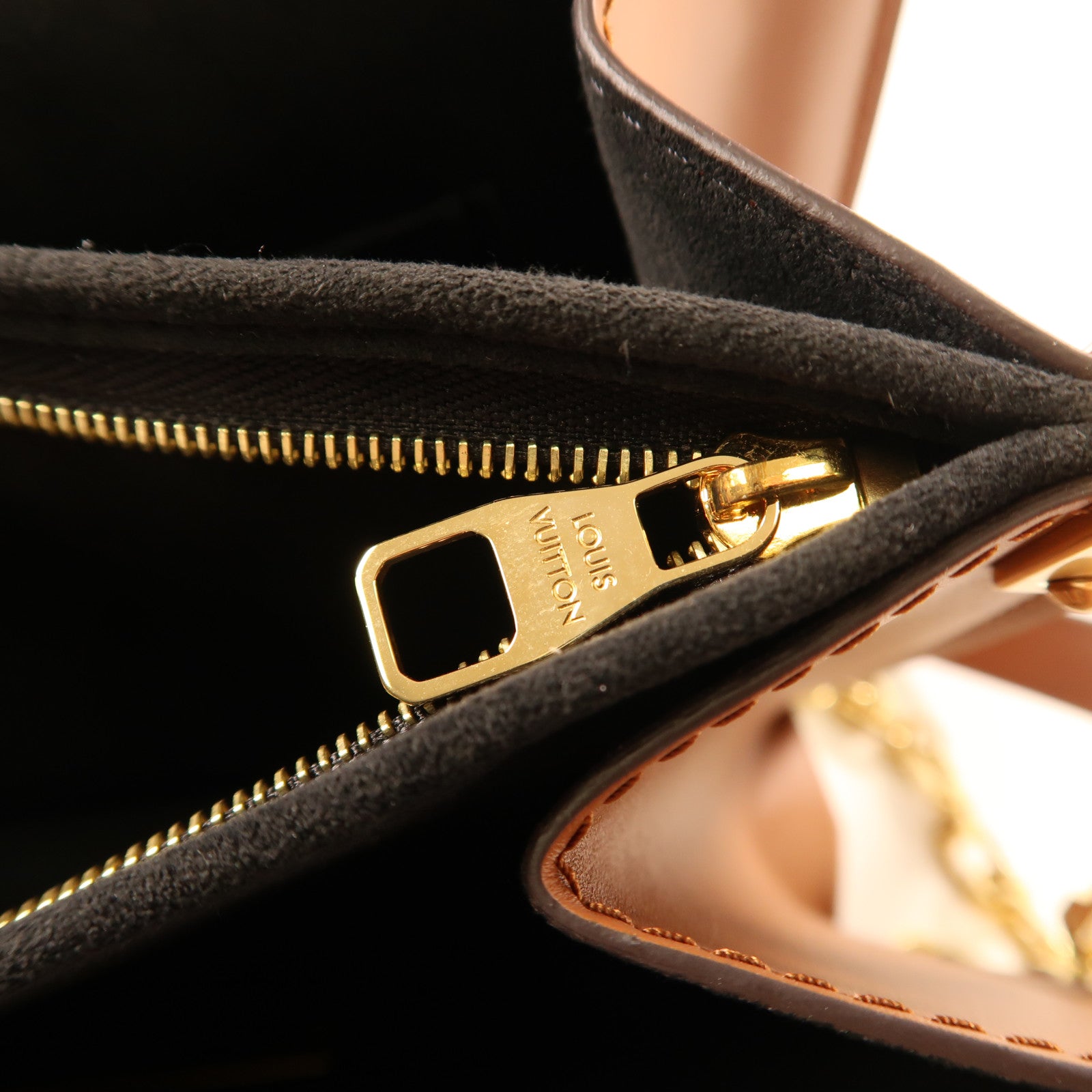 LOUIS VUITTON Monogram Reverse Dauphine MM金扣肩背兩用袋啡色