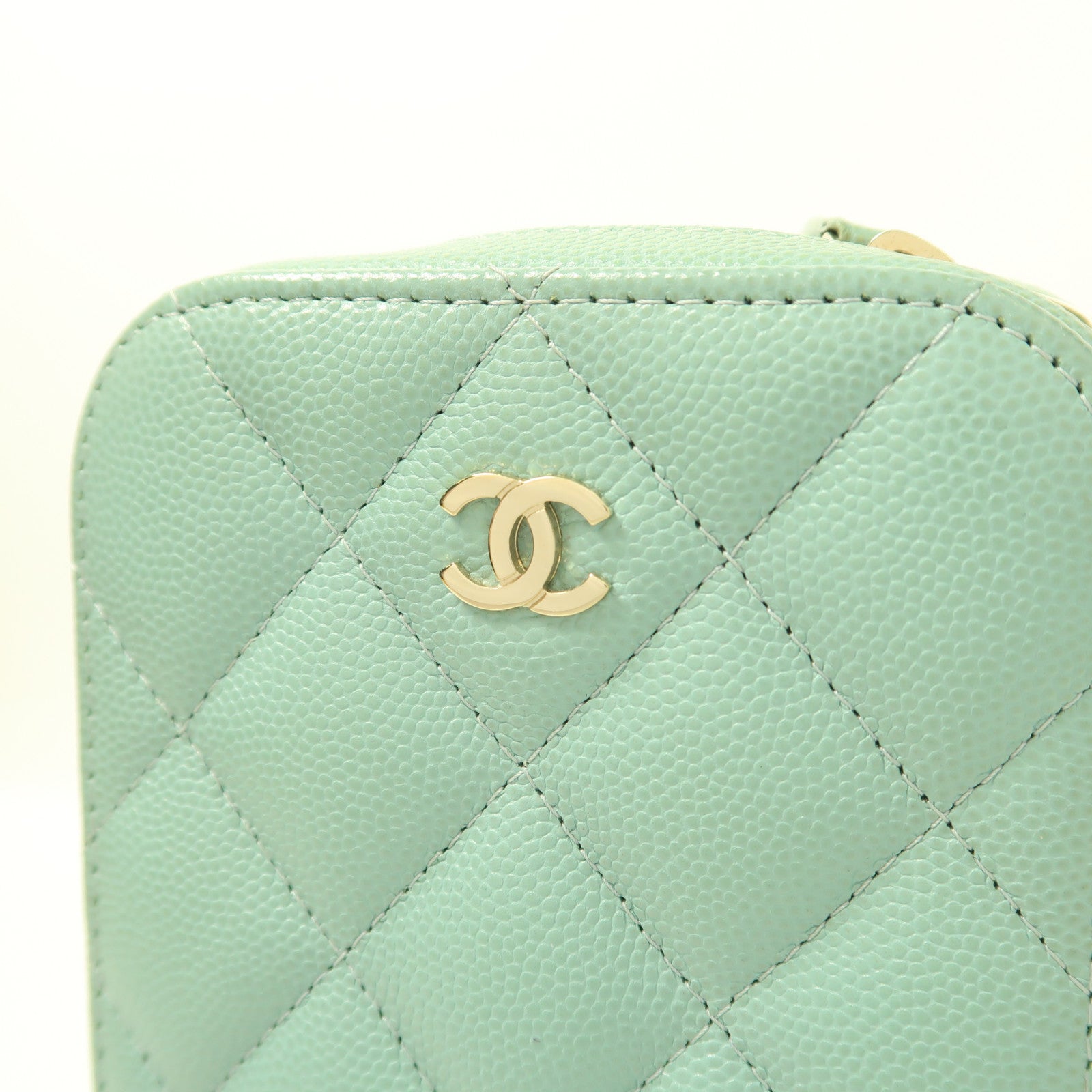 CHANEL 牛皮皮革Phone Bag金扣鏈帶肩背袋