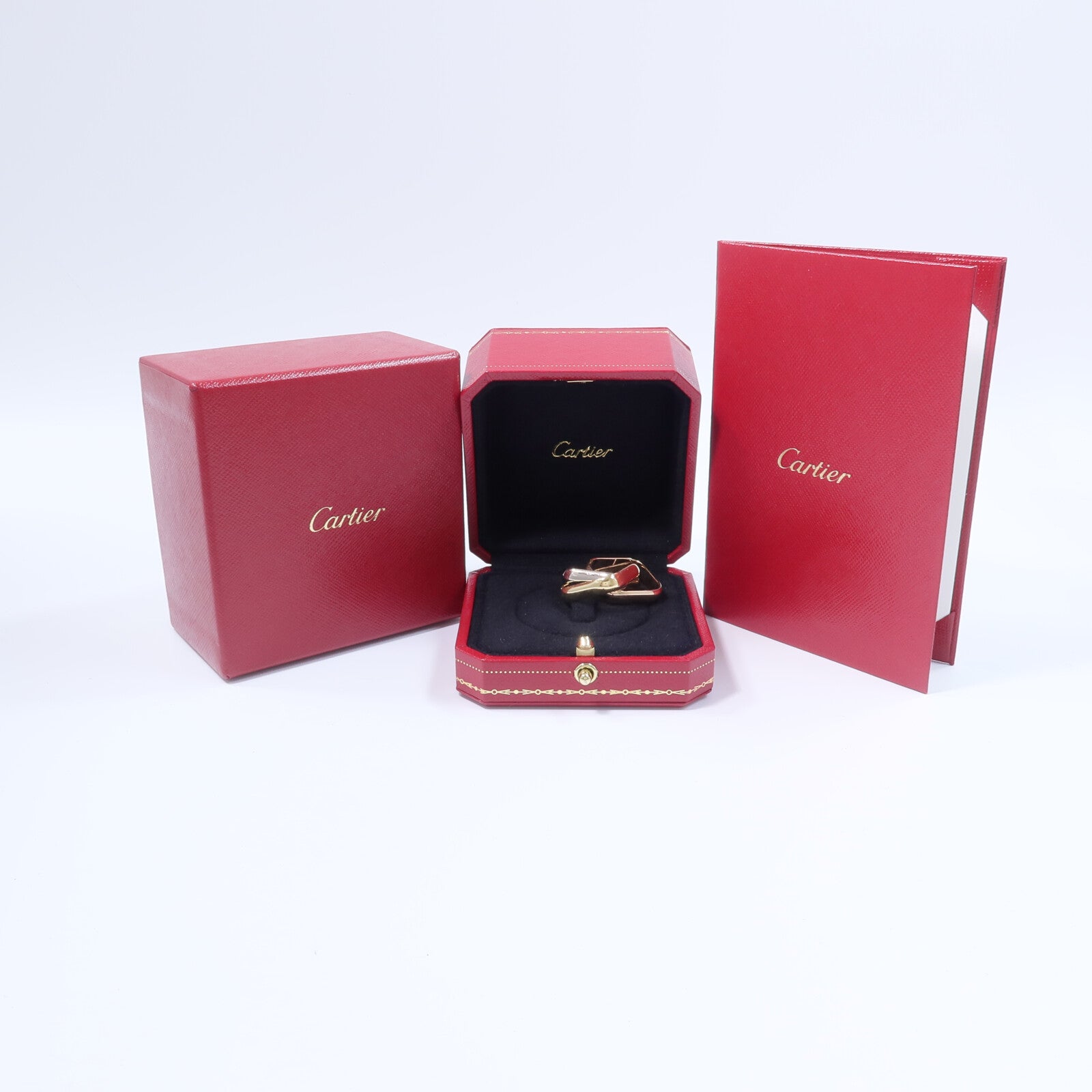 CARTIER 18K玫瑰金/黃金/白金Trinity Cushion-Shaped Ring Large戒指
