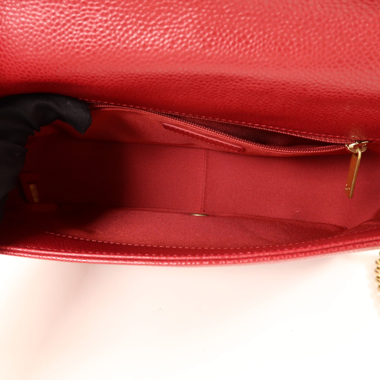 CHANEL 牛皮皮革Top Handle金扣鏈帶手挽肩背兩用袋