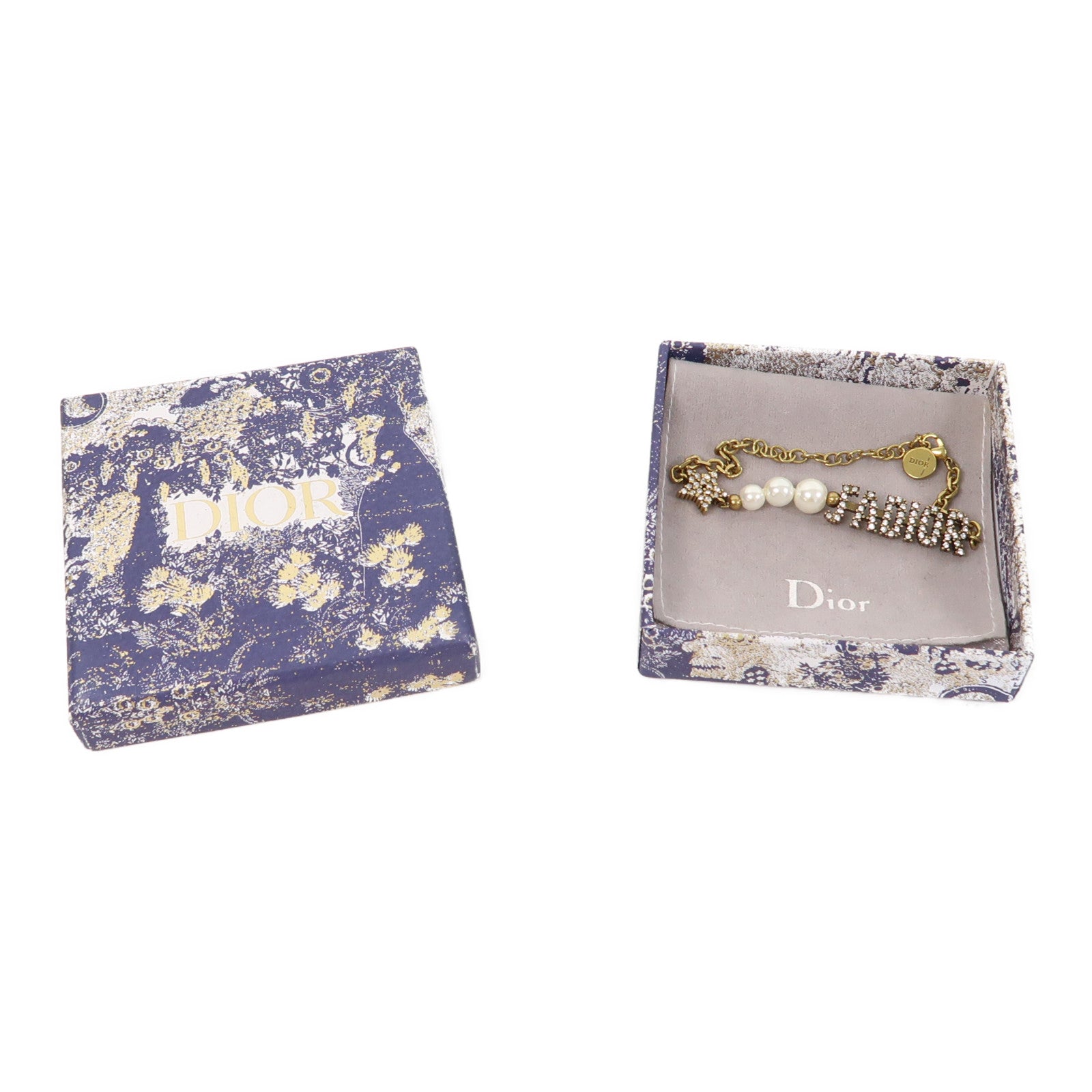Dior 金屬/水晶J'Adior Bracelet手鏈金色