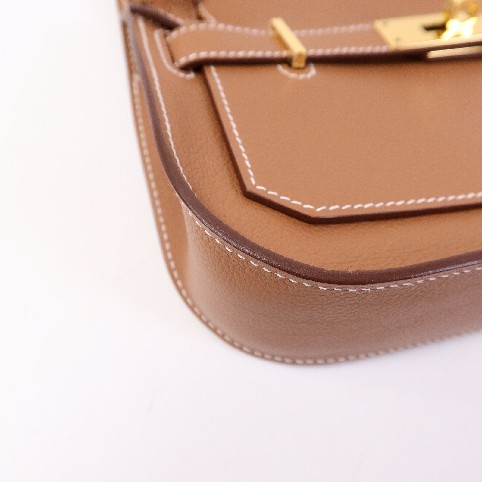 HERMES Evercolor皮革Mini Jypsiere肩背袋Gold