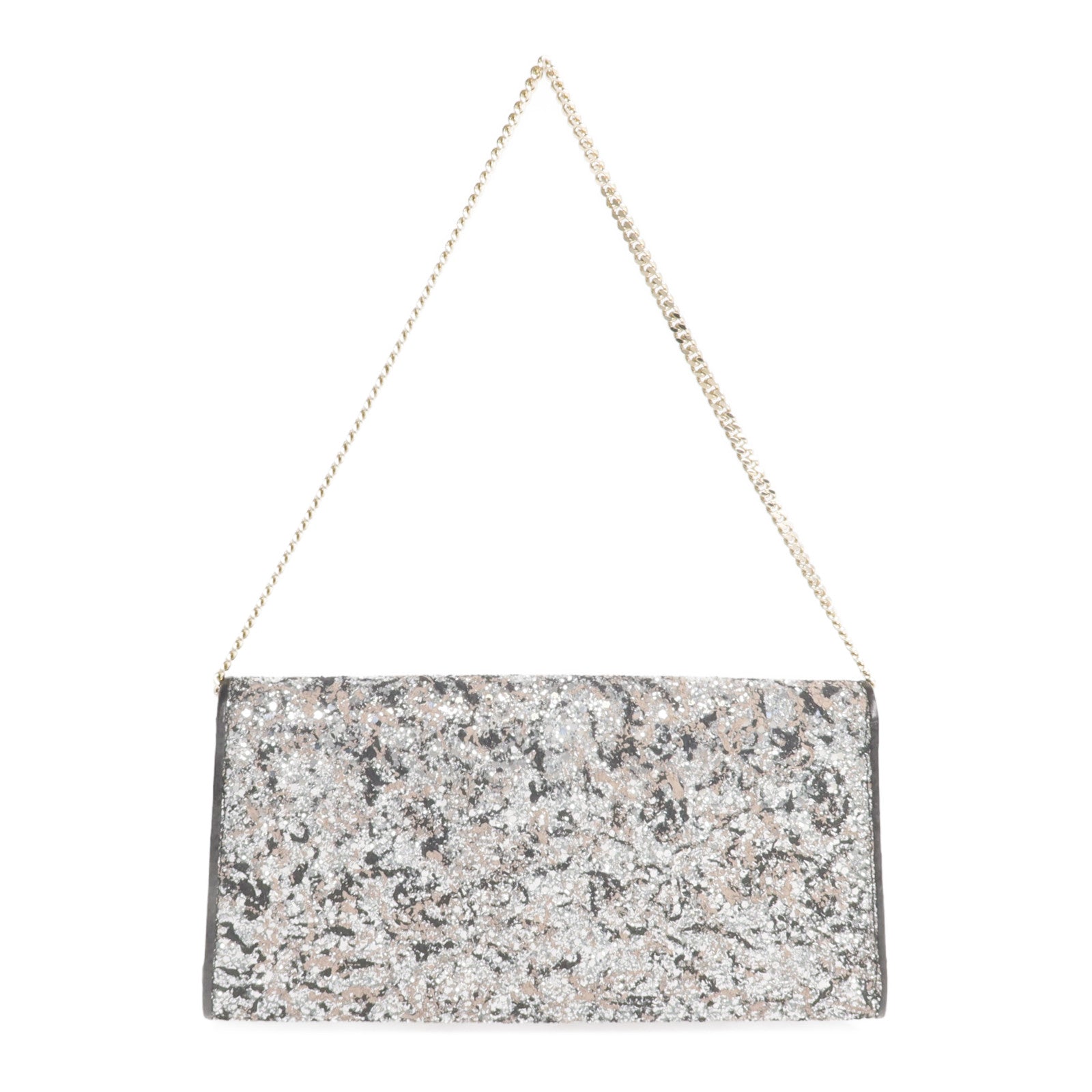 JIMMY CHOO 牛皮皮革Shoulder Bag金扣鏈帶肩背袋