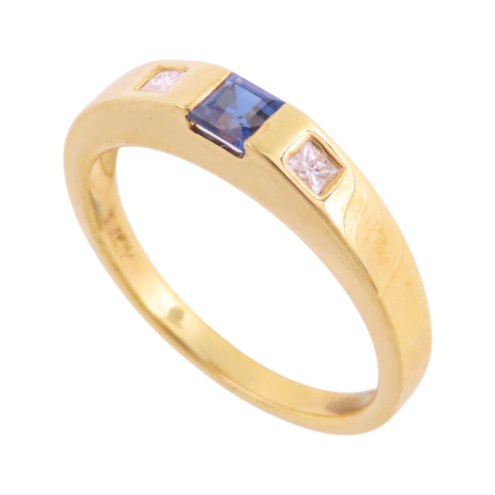 JEWELRY 18K玫瑰金/藍寶石/鑽石Sapphire Diamond Ring戒指US#5.75