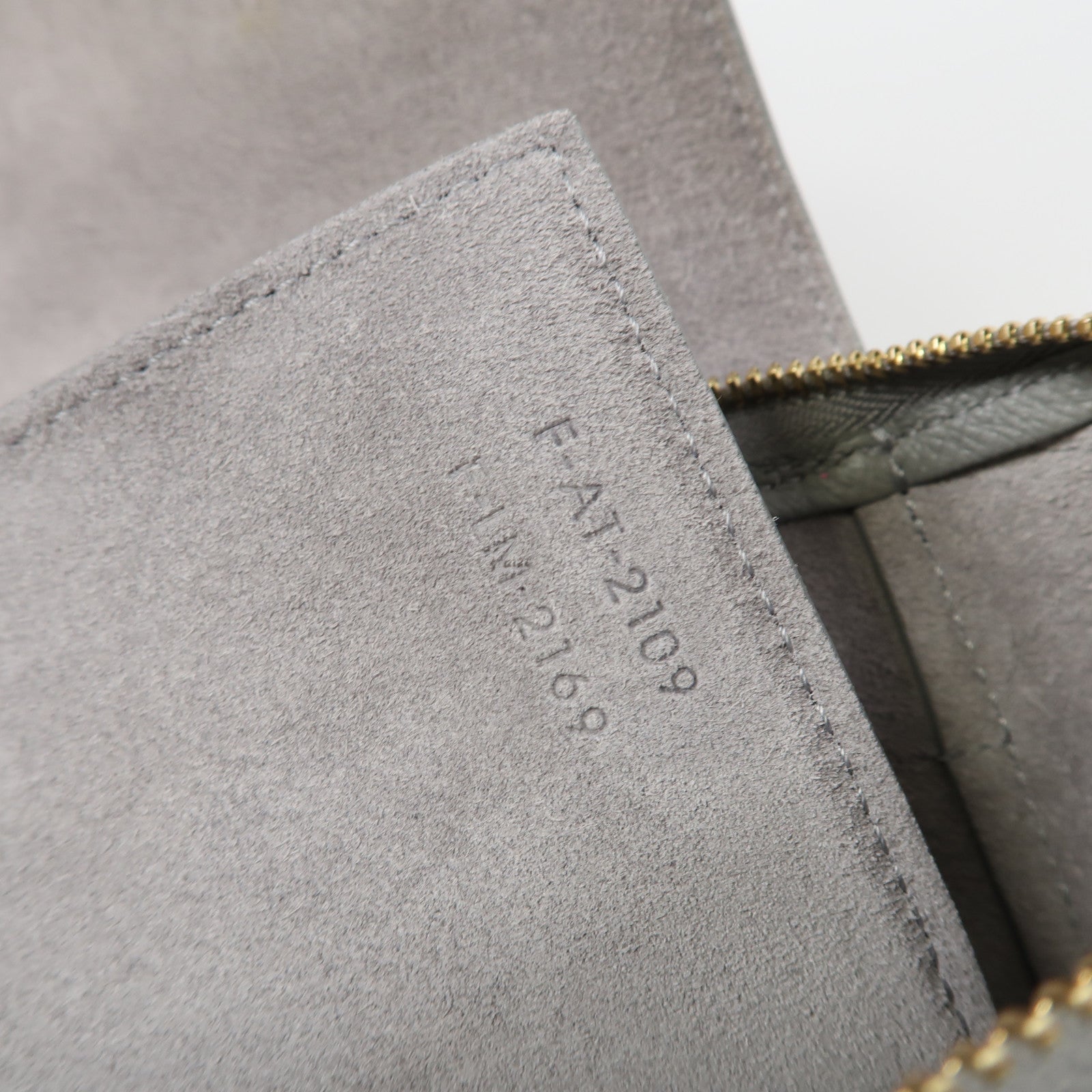 CELINE 牛皮皮革Belt Bag金扣手挽肩背兩用袋灰色