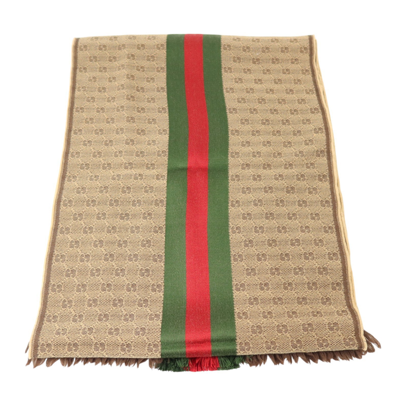 GUCCI 羊毛/絲質Scarf 180x37cm絲巾