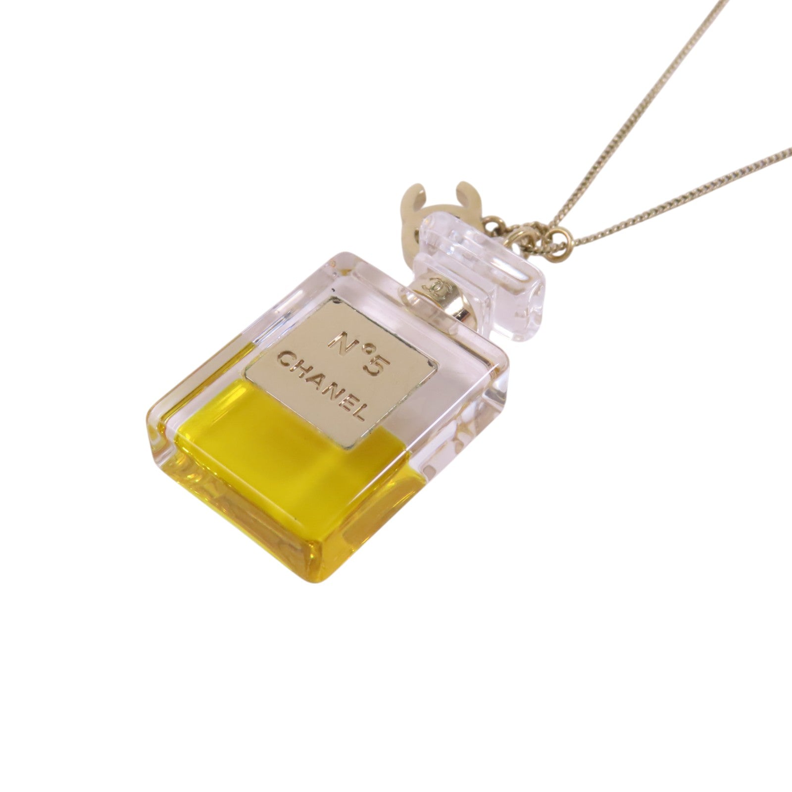 CHANEL 【激減優惠】金屬/PVC Chanel No.5 Necklace金扣項鏈