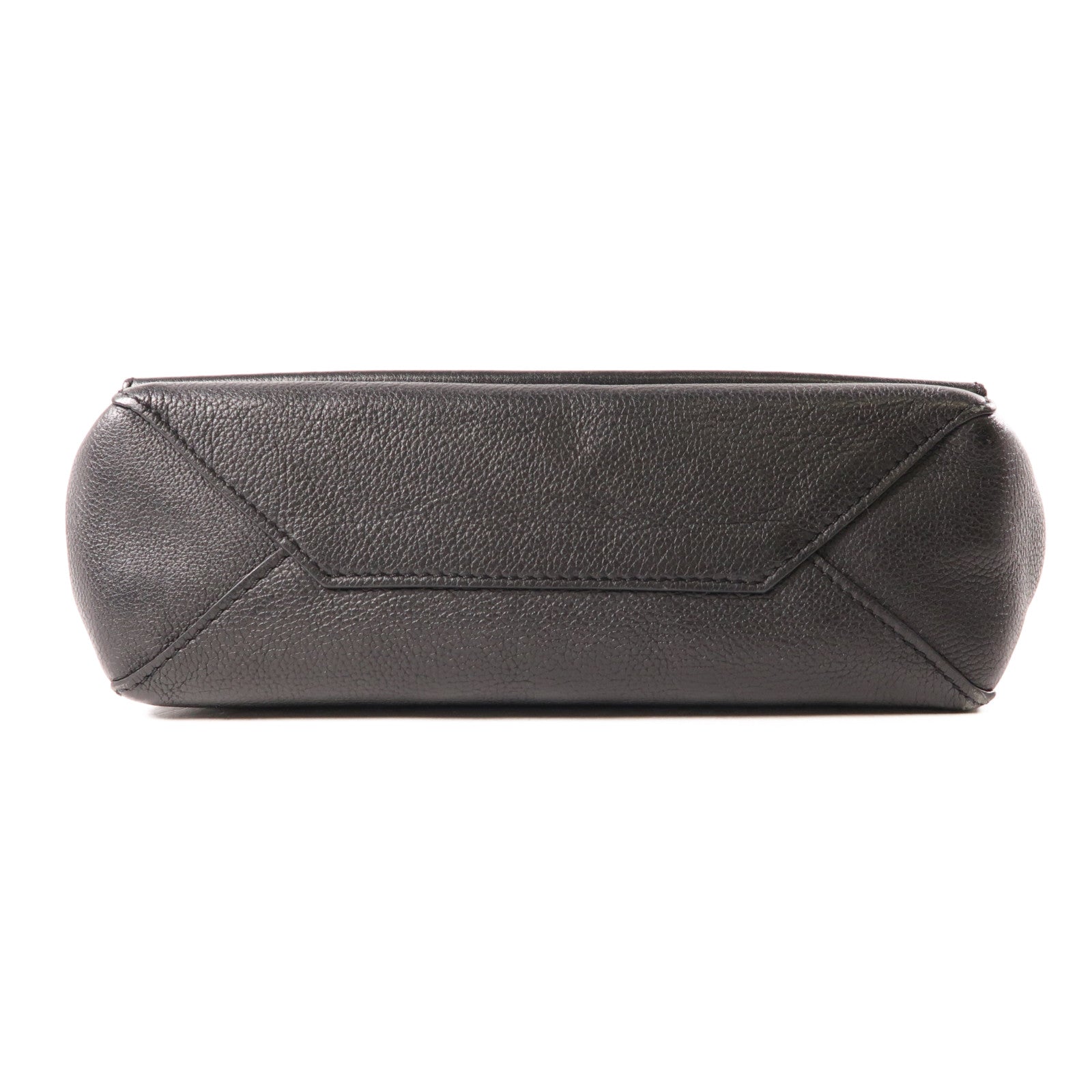 LOUIS VUITTON 牛皮皮革Lockme II BB銀扣鏈帶手挽肩背兩用袋黑色