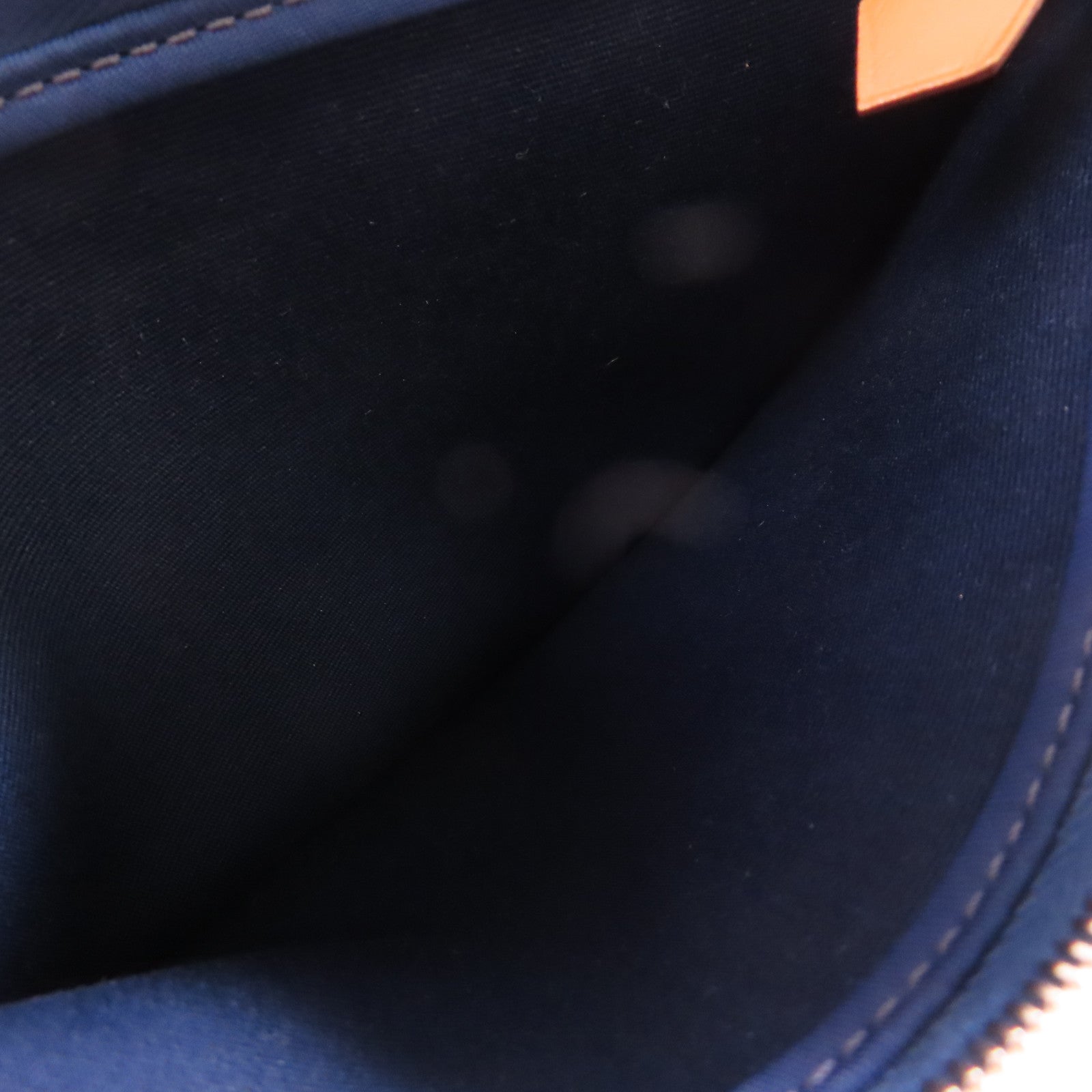 HERMES 帆布Herbag PM 2Way Shoulder Bag銀扣手挽肩背兩用袋馬爾他藍色/啡色