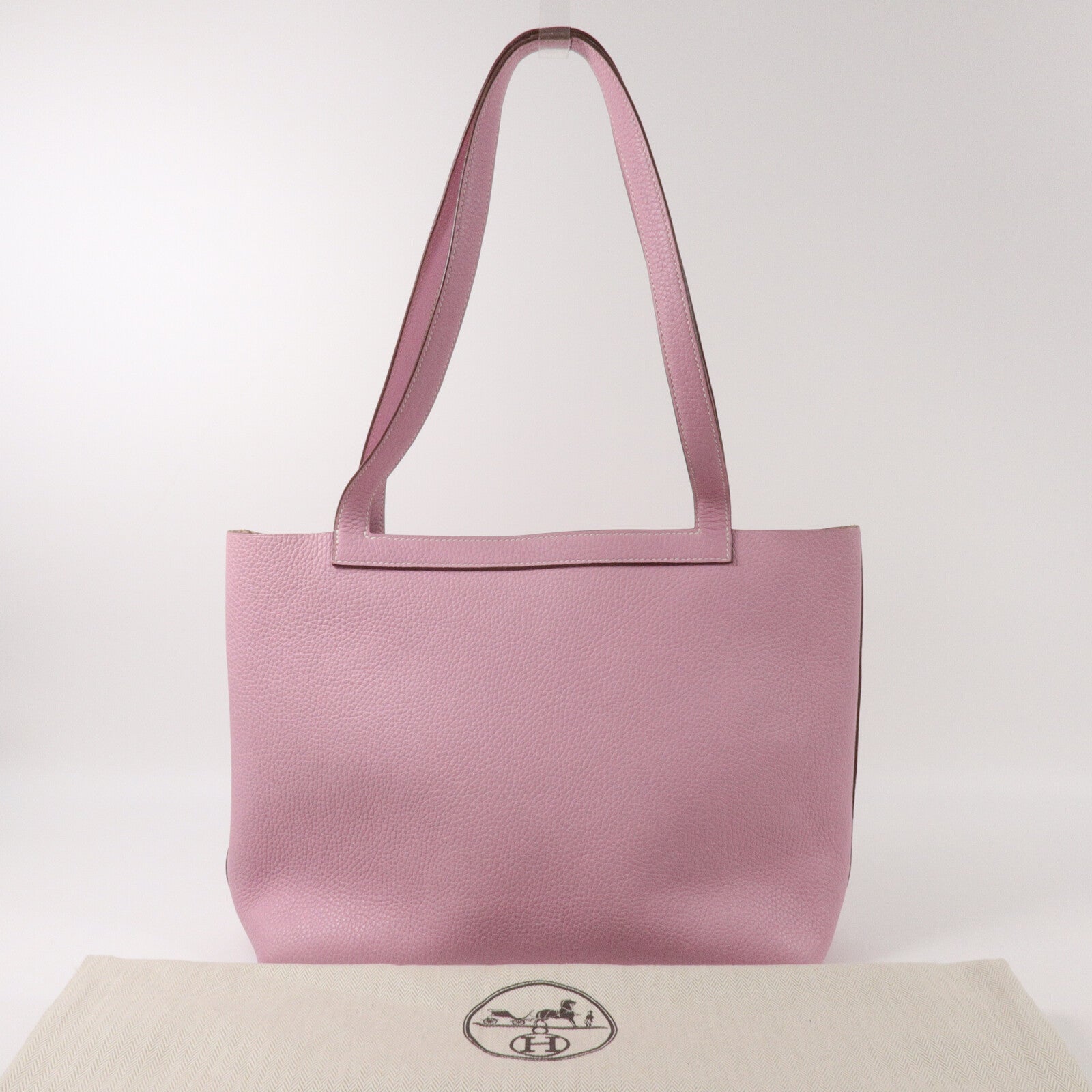 HERMES Clemence皮革Cabasellier 31肩背袋Mauve Sylvestre