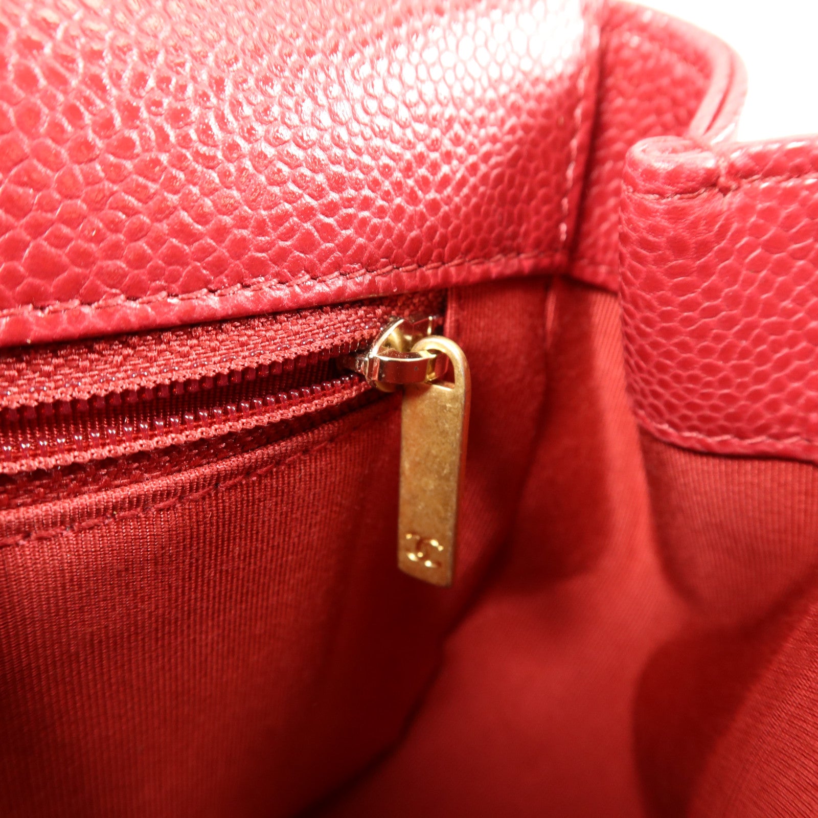 CHANEL 牛皮皮革Top Handle金扣鏈帶手挽肩背兩用袋