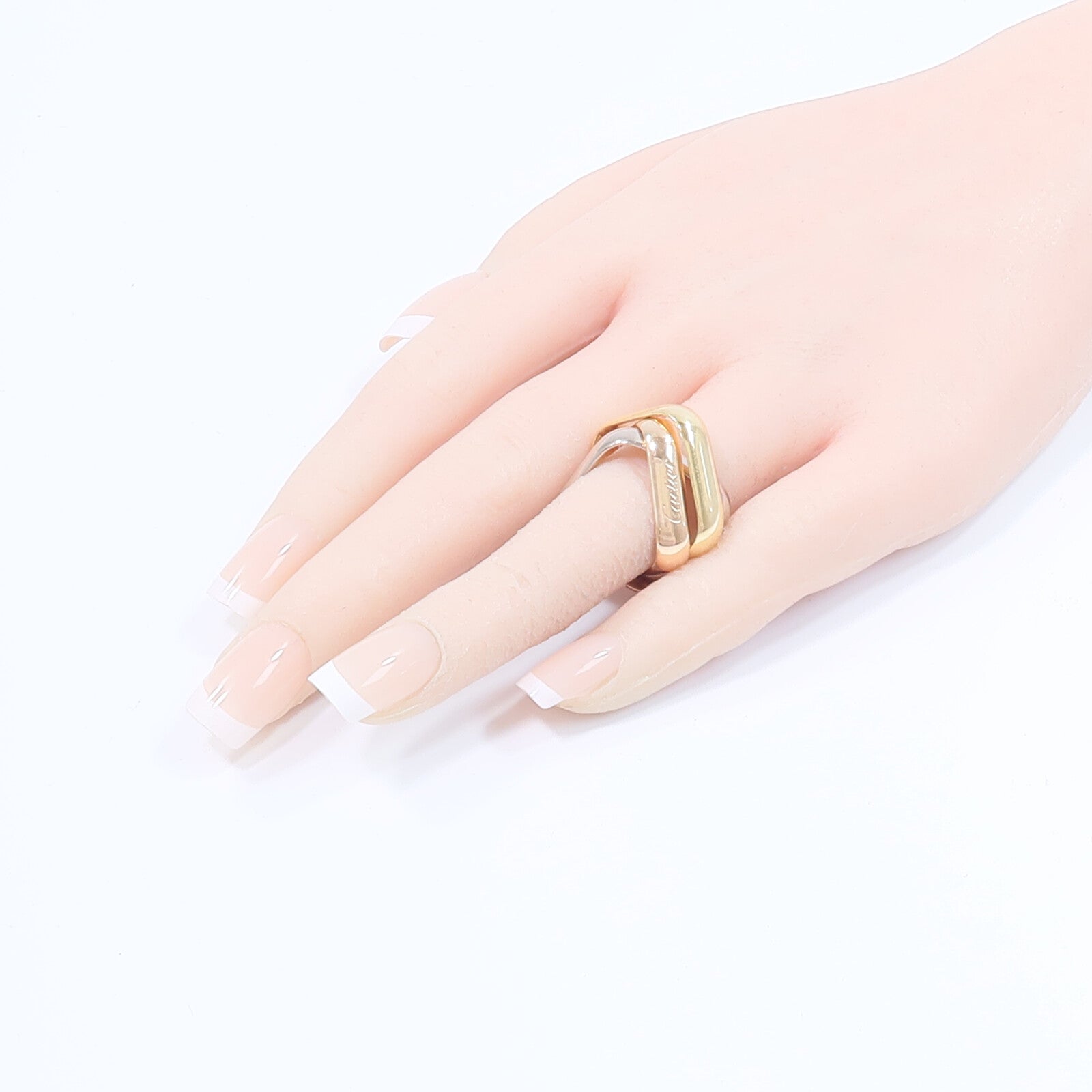 CARTIER 18K玫瑰金/黃金/白金Trinity Cushion-Shaped Ring Large戒指