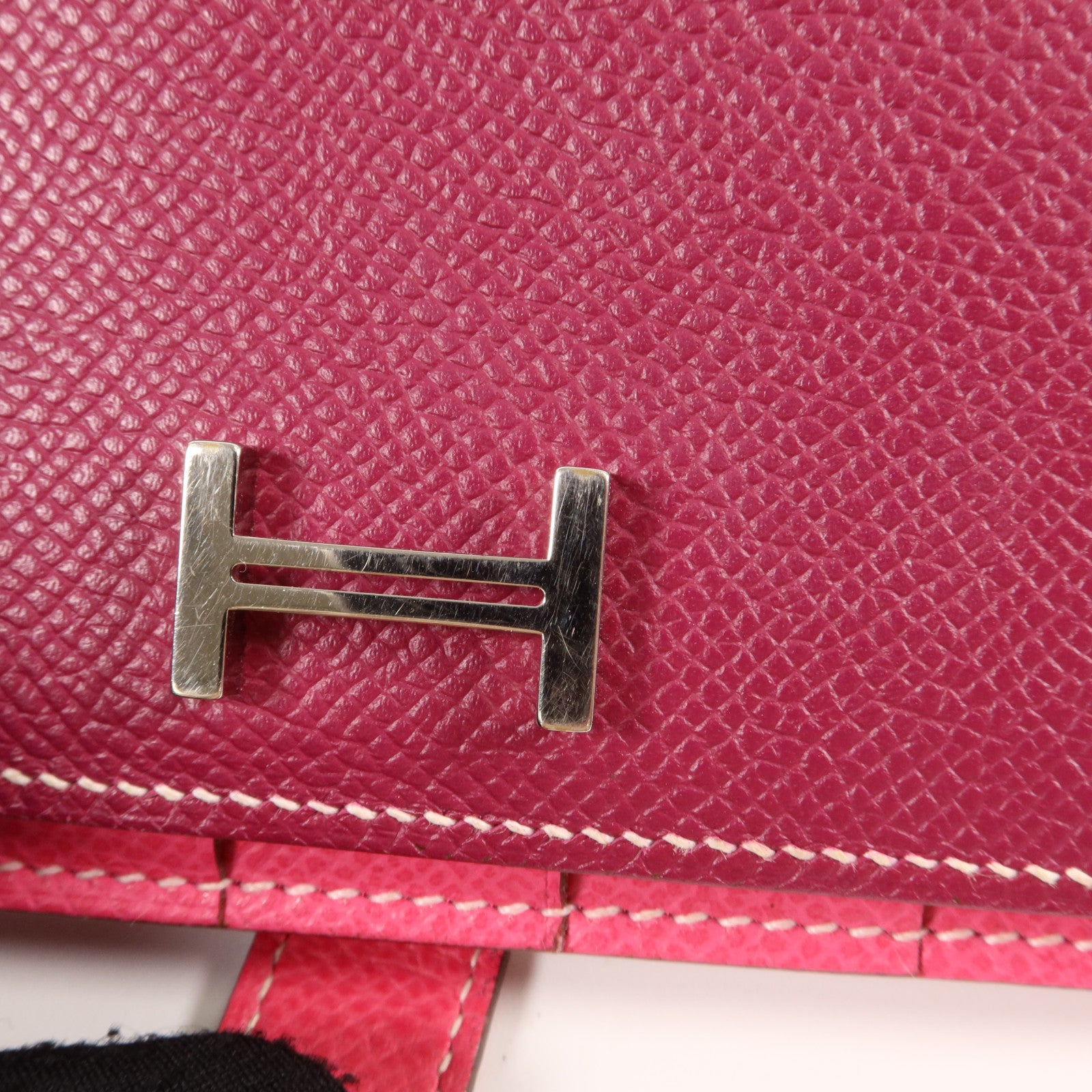 HERMES Epsom皮革Bearn W Snap長錢包Tosca/Rose Tyrien