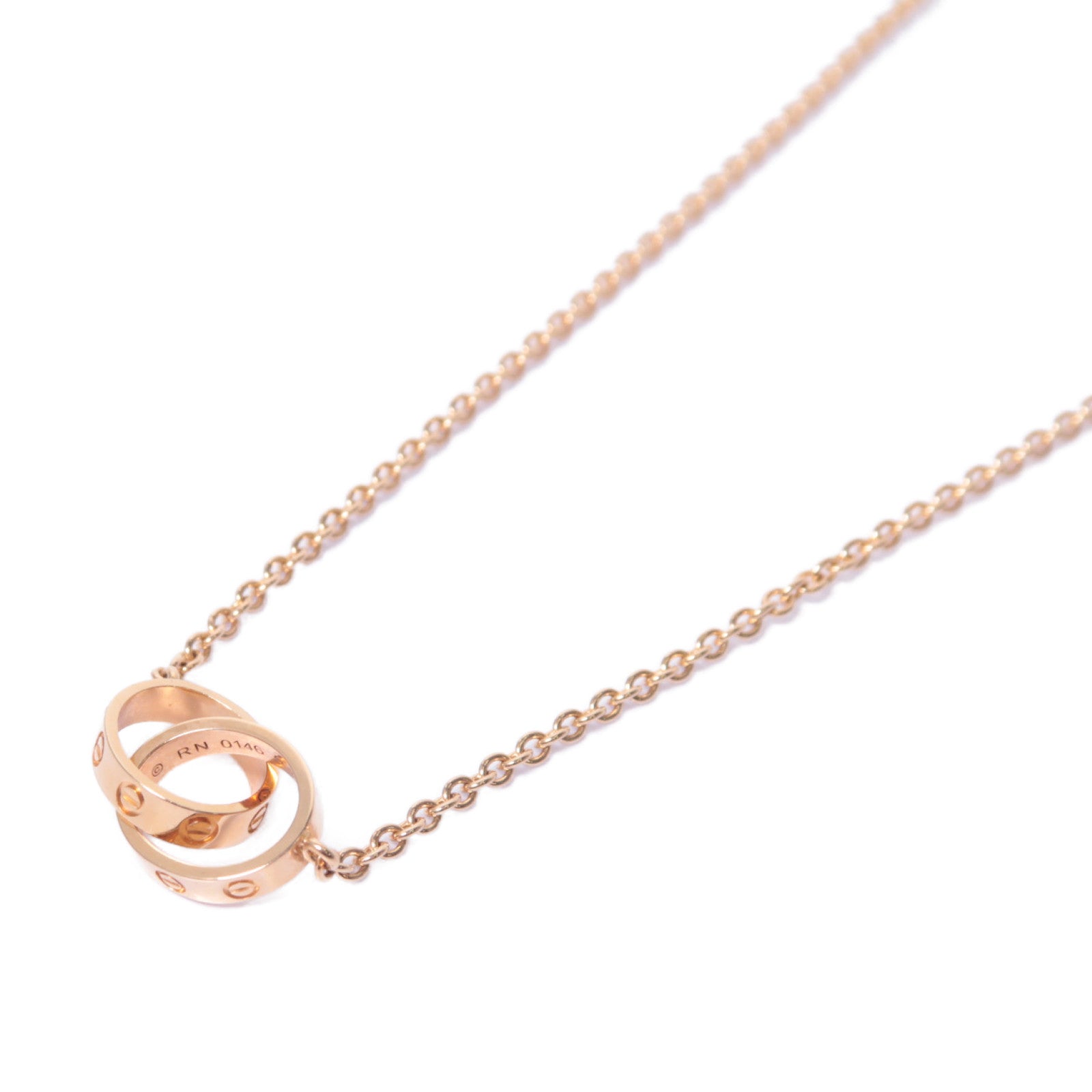 CARTIER 18K玫瑰金Baby Love Necklace項鍊