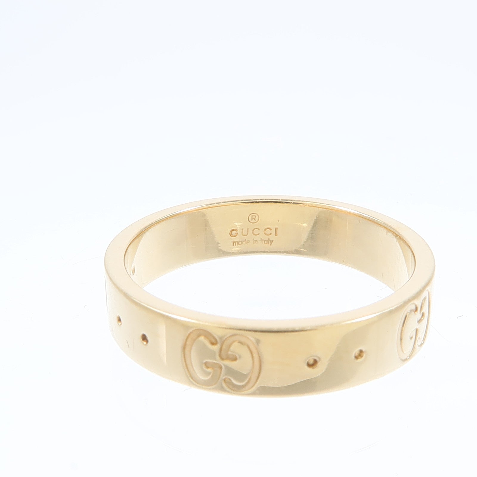GUCCI 18K黃金Icon Thin Band戒指