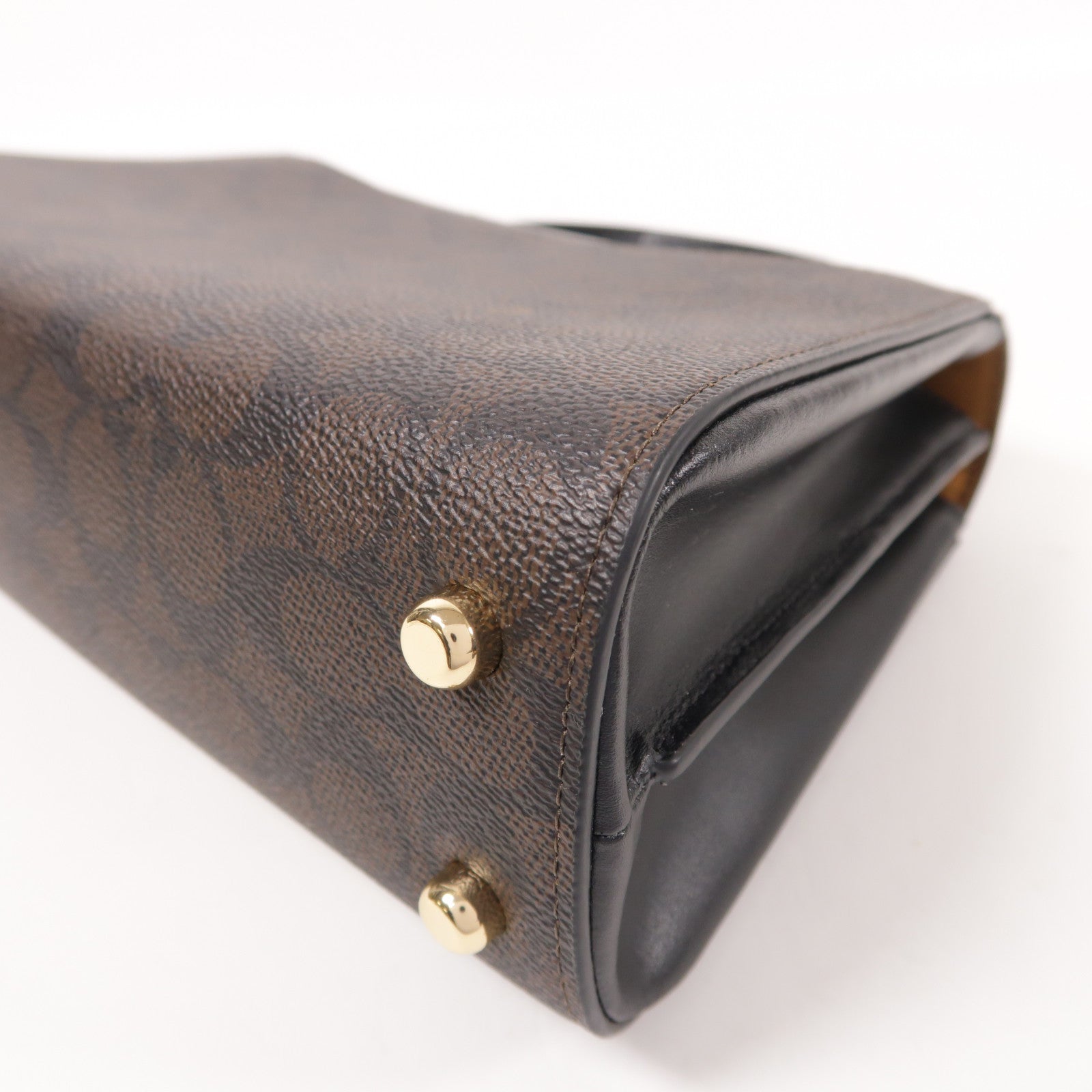 COACH 塗層帆布Eliza Top Handle Bag金扣手挽肩背兩用袋