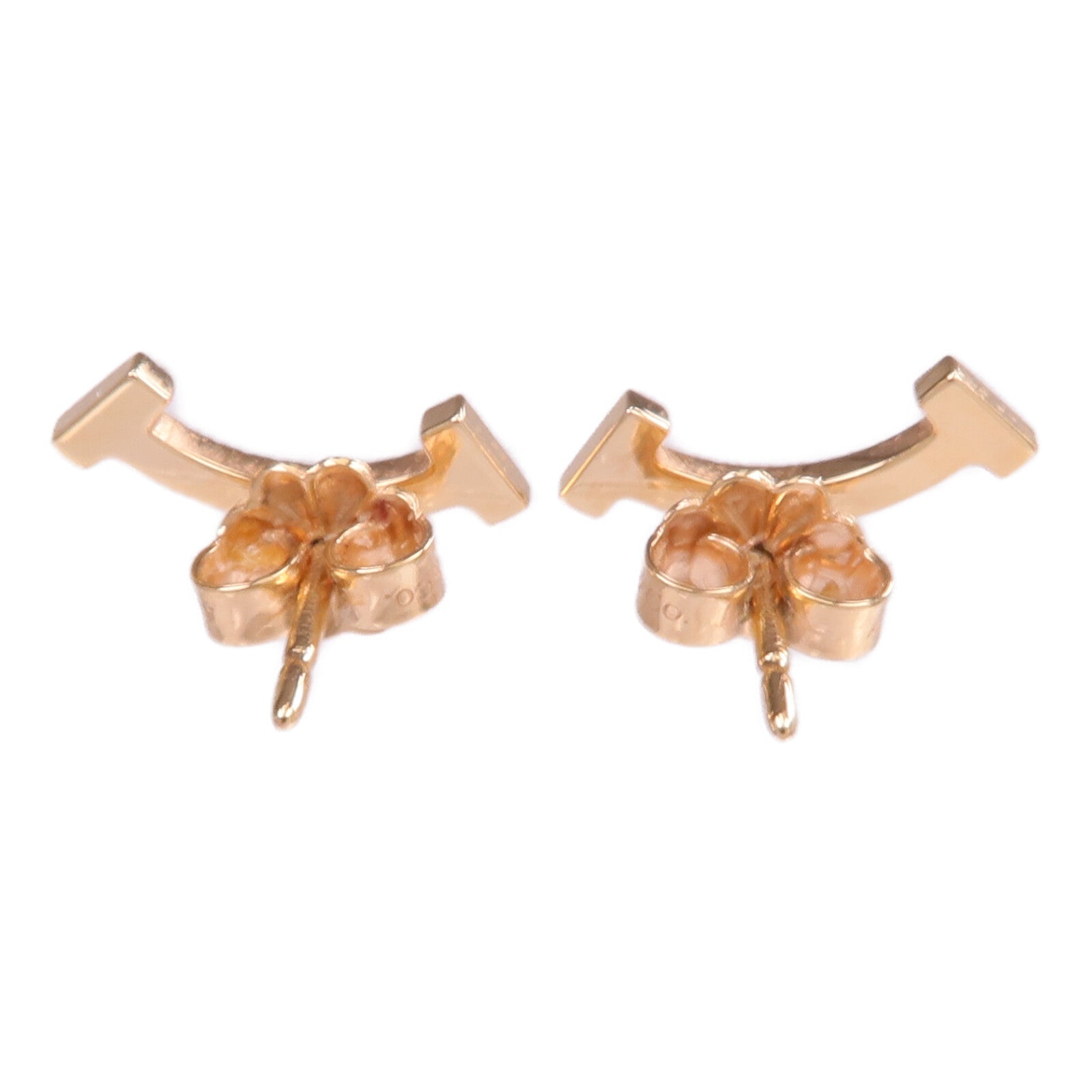 TIFFANY＆CO 18K玫瑰金T Smile Mini Earrings鑽石耳環