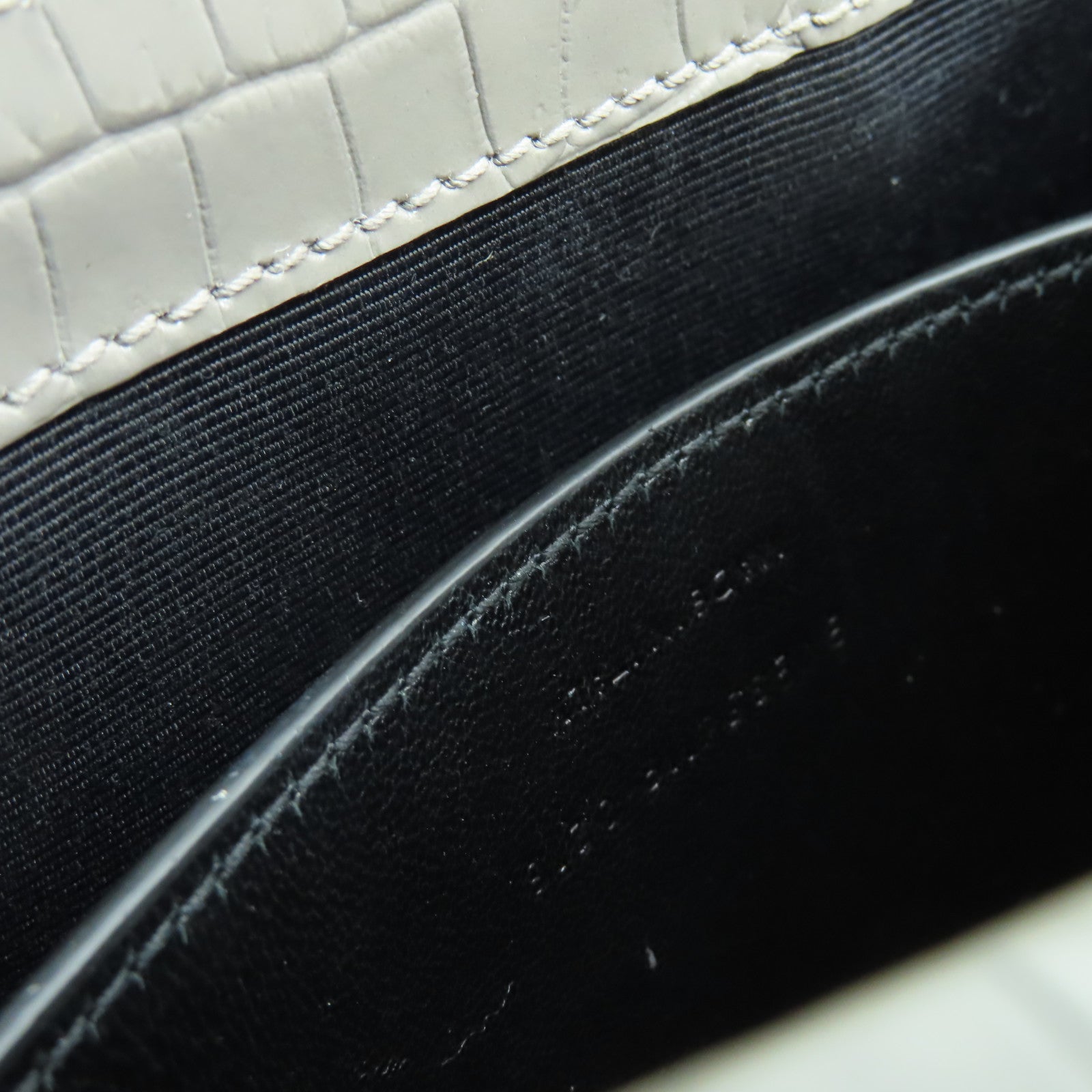 SAINT LAURENT 【激減優惠】牛皮皮革Medium Kate銀扣鏈帶肩背袋灰色