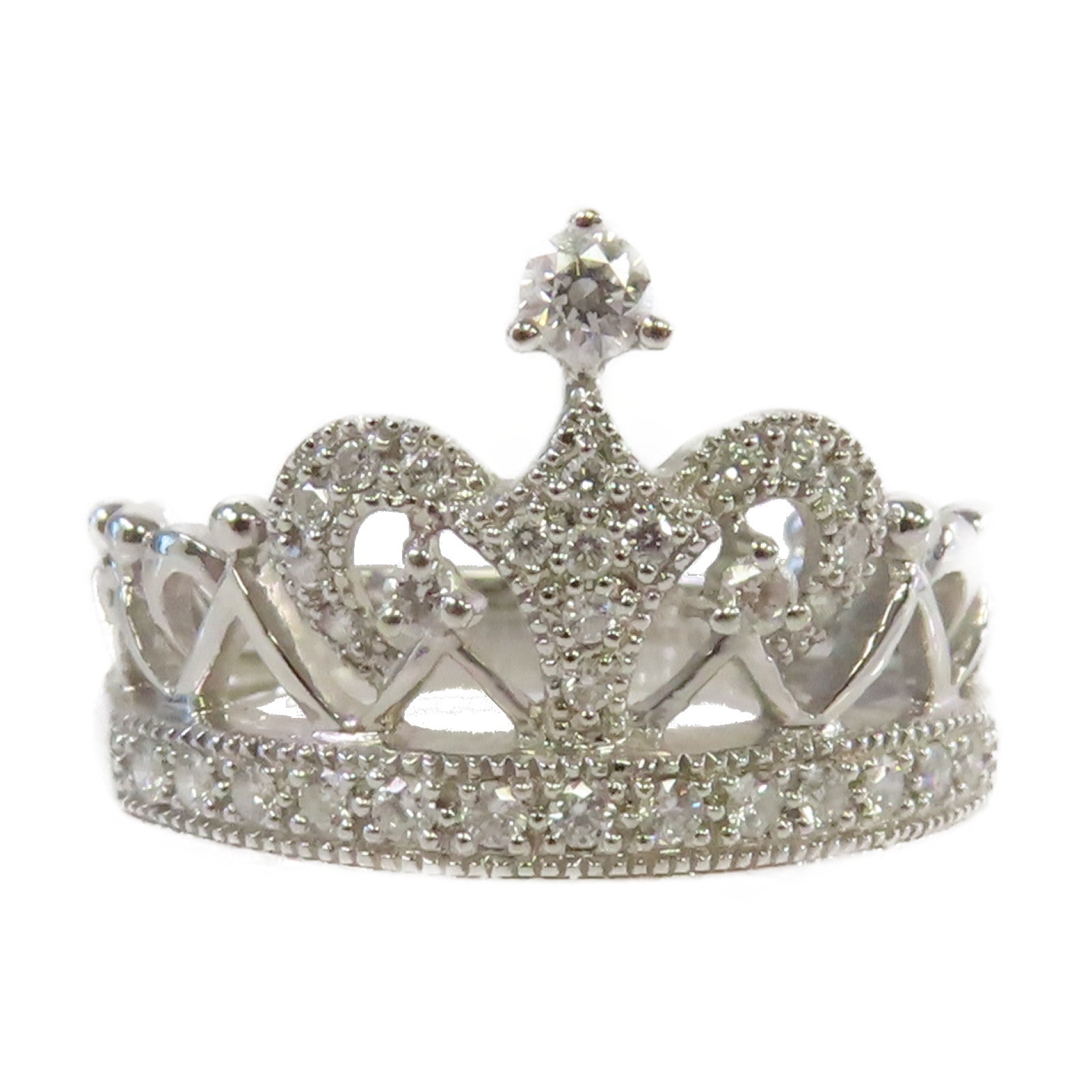 JEWELRY **【激減優惠】18K白金/0.28ct鑽石Diamond Ring戒指US#5.75