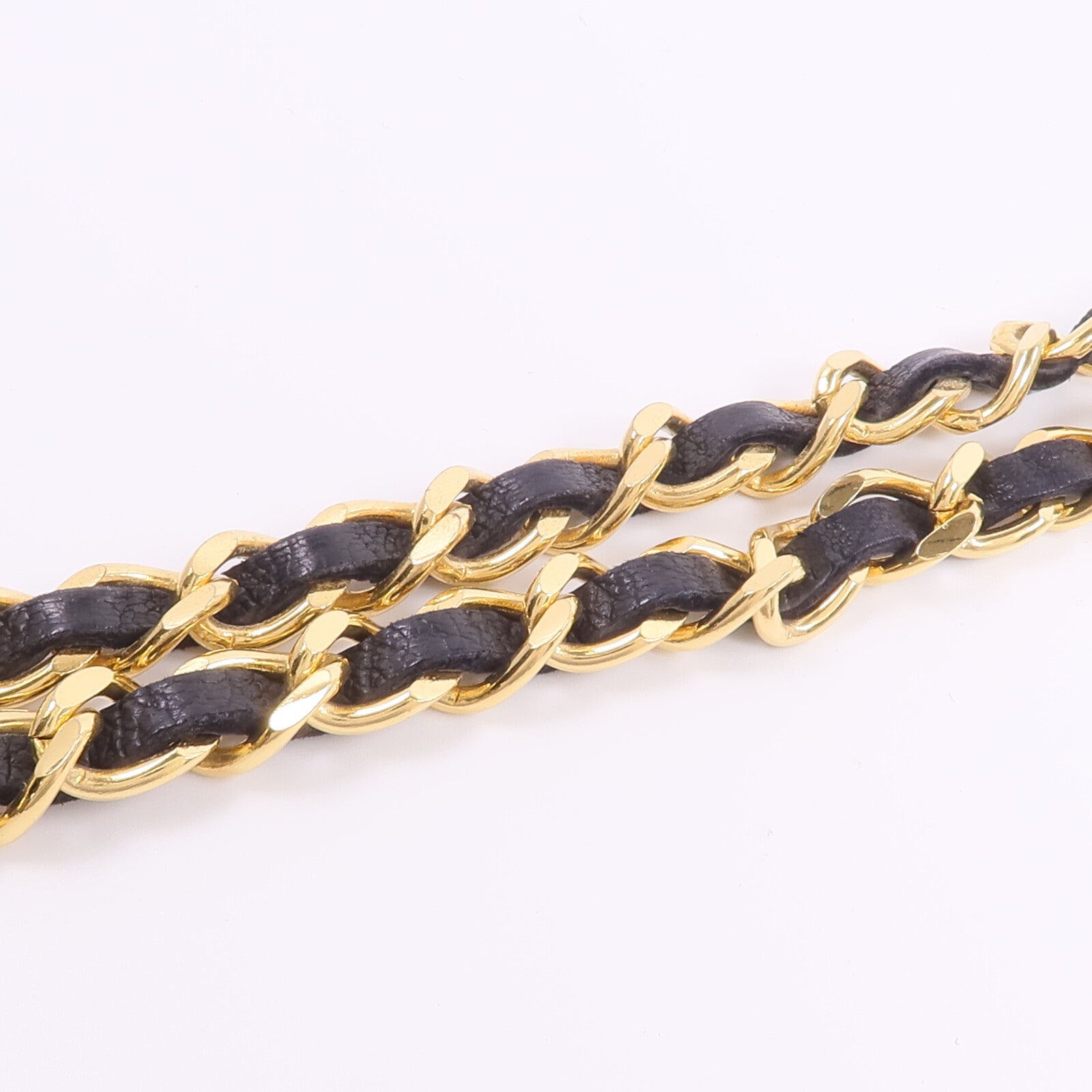 CHANEL 牛皮皮革/金屬Belt Chain皮帶