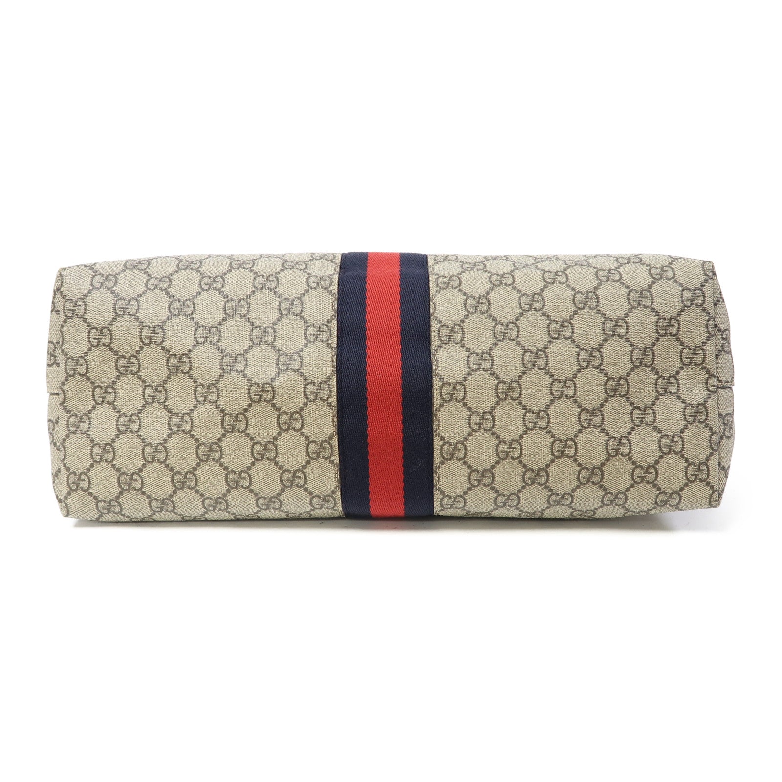 GUCCI 塗層帆布Ophidia金扣肩背袋啡色/白色