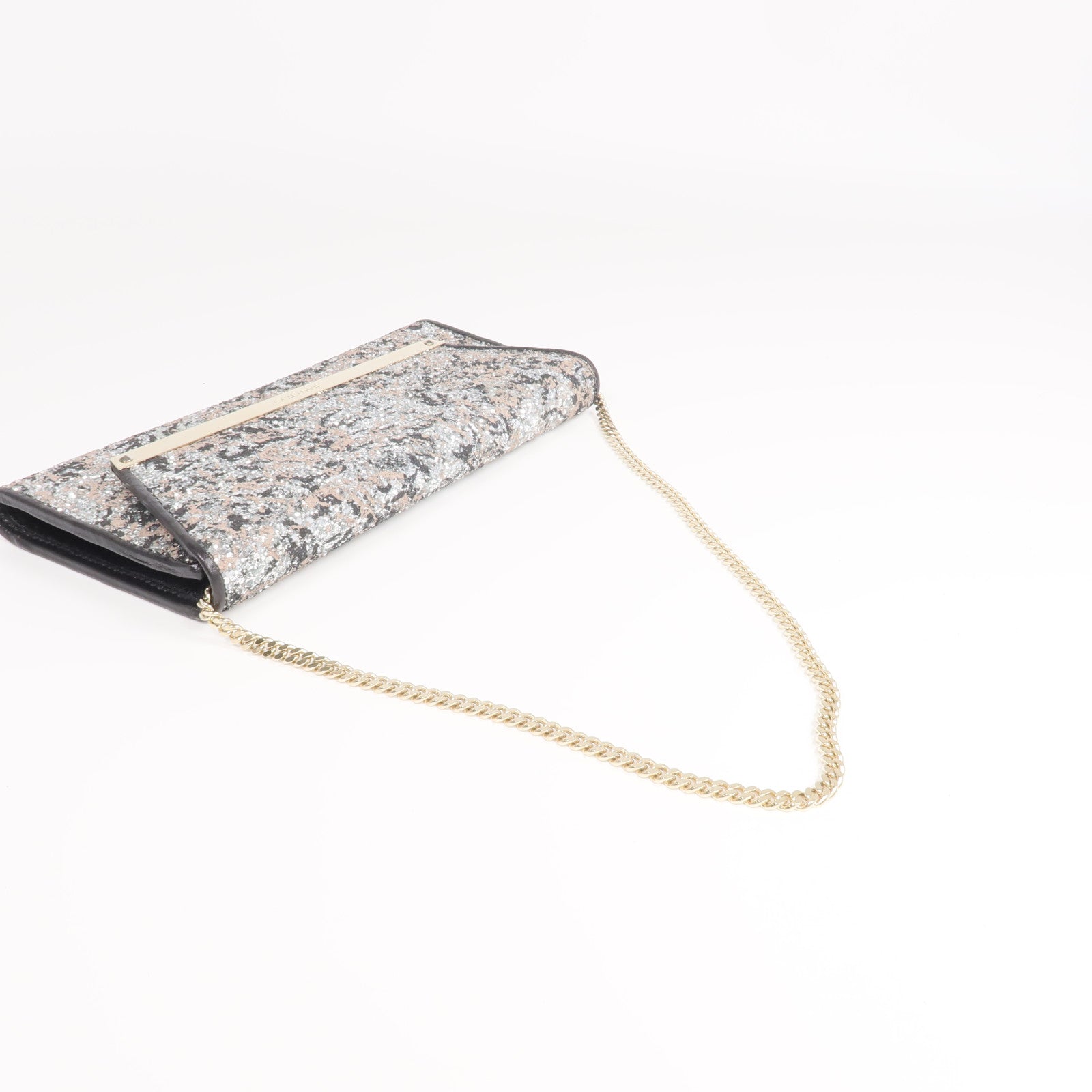 JIMMY CHOO 牛皮皮革Shoulder Bag金扣鏈帶肩背袋