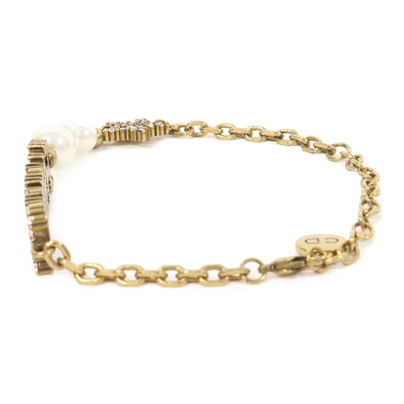 Dior 金屬/水晶J'Adior Bracelet手鏈金色