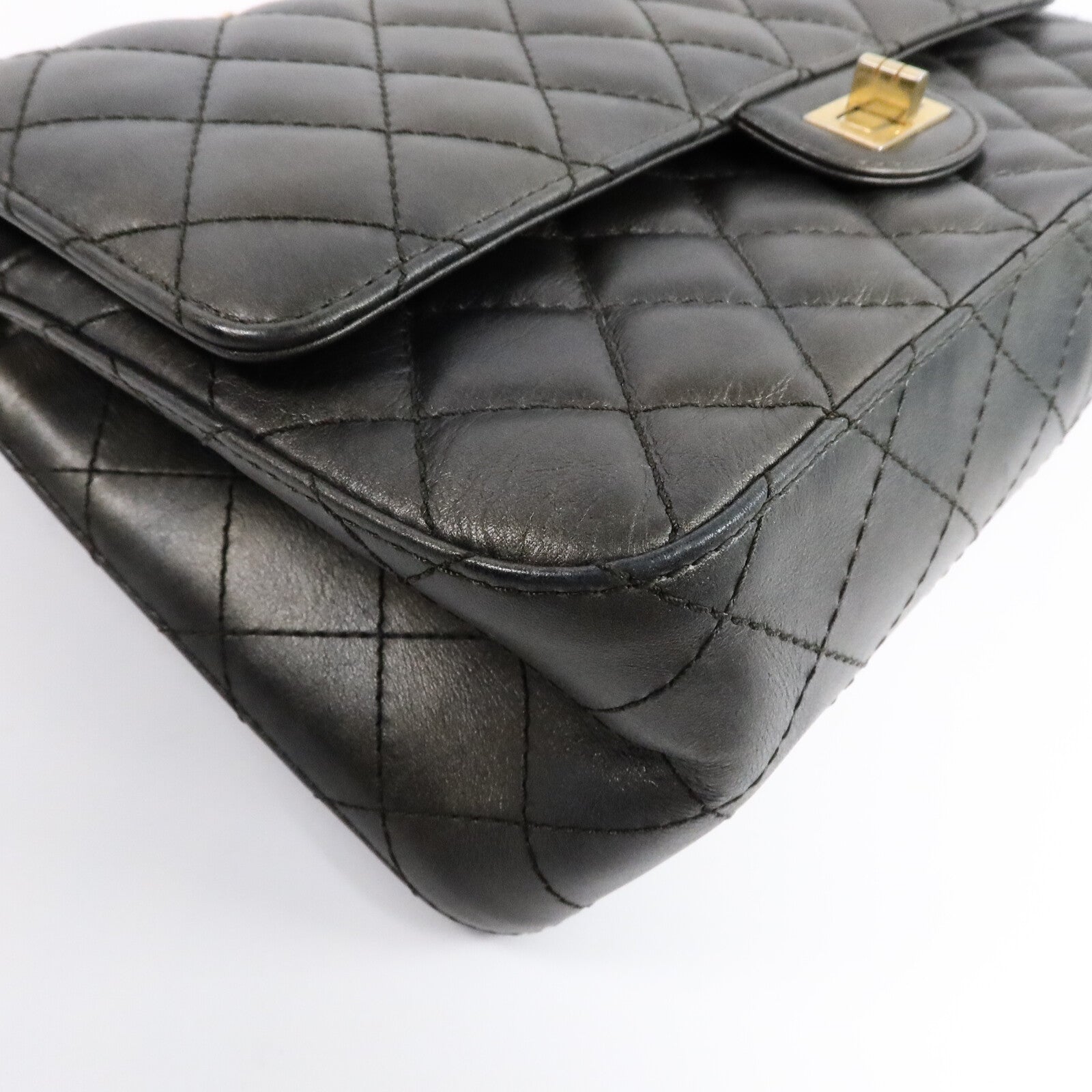 CHANEL 牛皮皮革2.55 Large鏈帶肩背袋