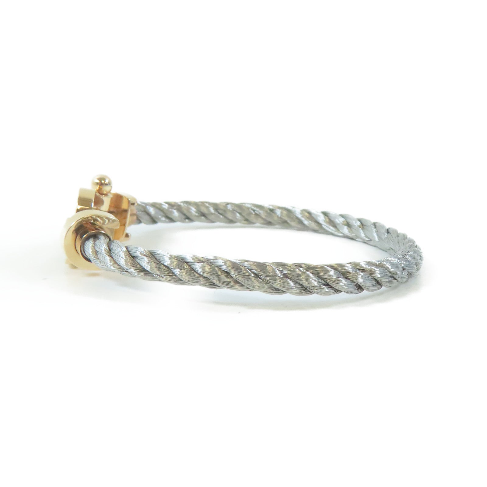 FRED 18K黃金Force 10 Bracelet手鐲銀色/綠色/啡色#15cm